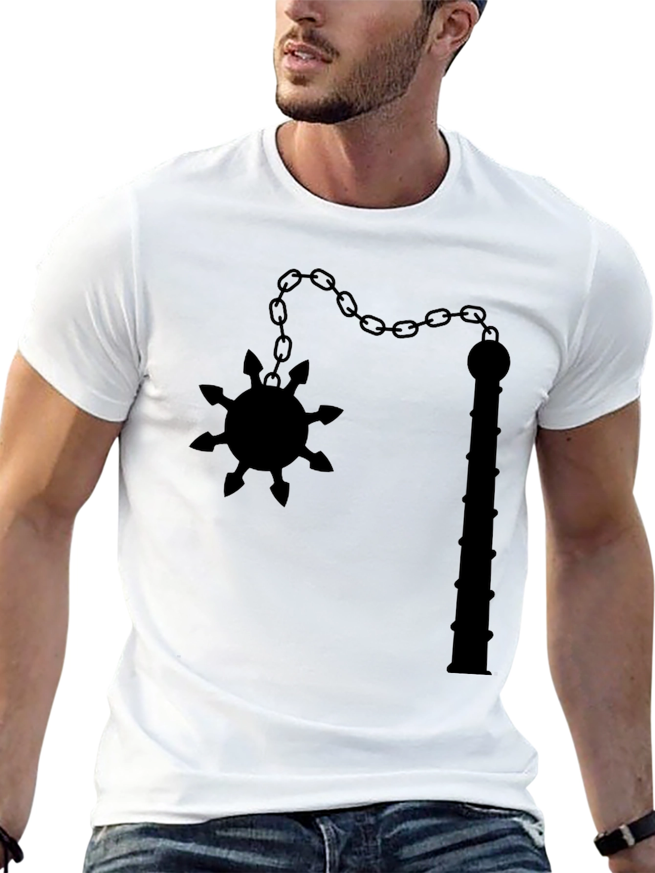 Black Flail Graphic Tee - Unique Edgy Design