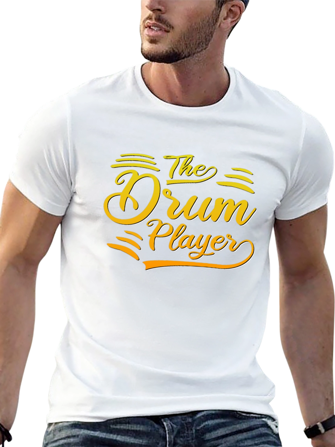 The Drum Player Graphic Tee - Black Cotton T-Shirt