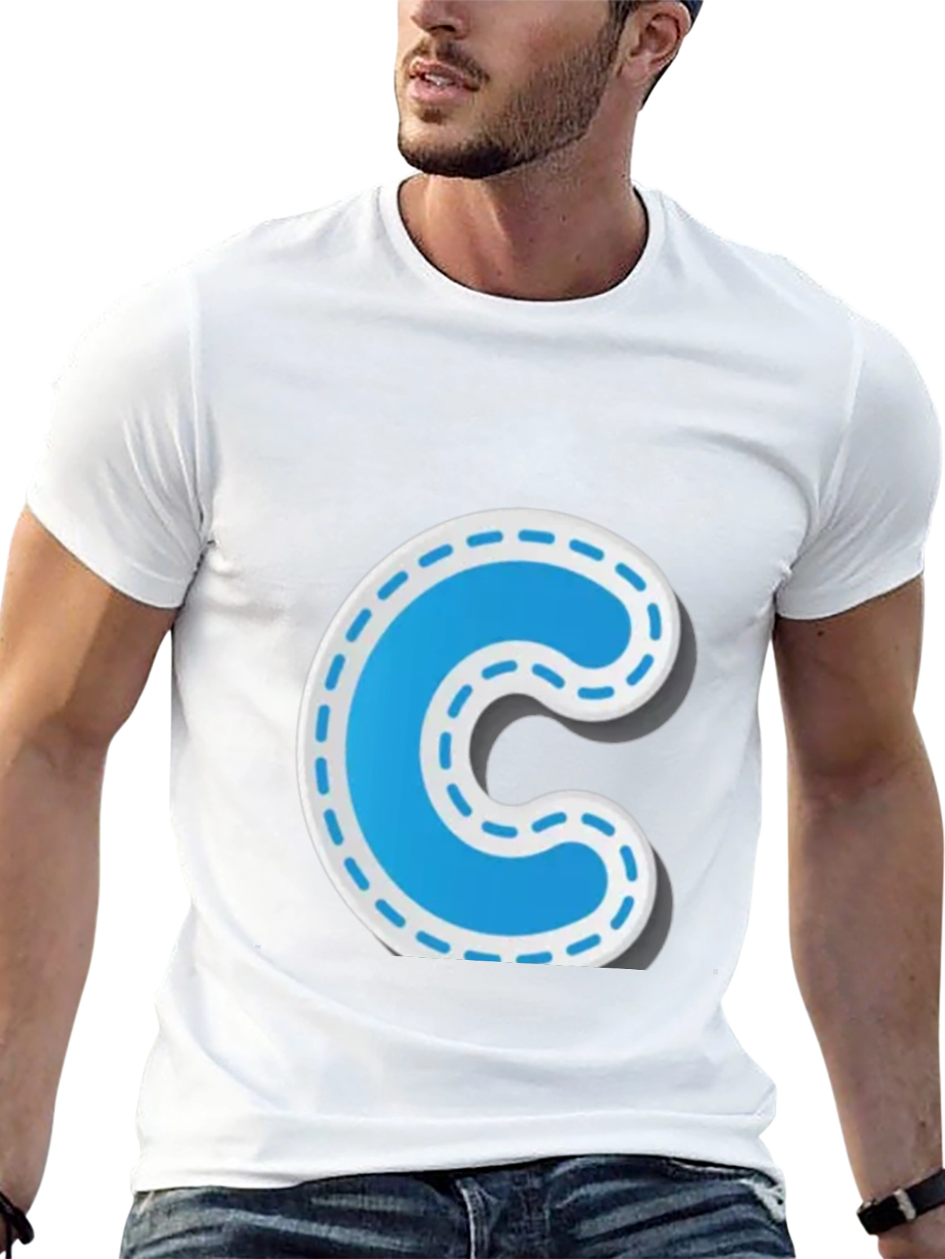 Fun Letter C Black T-Shirt