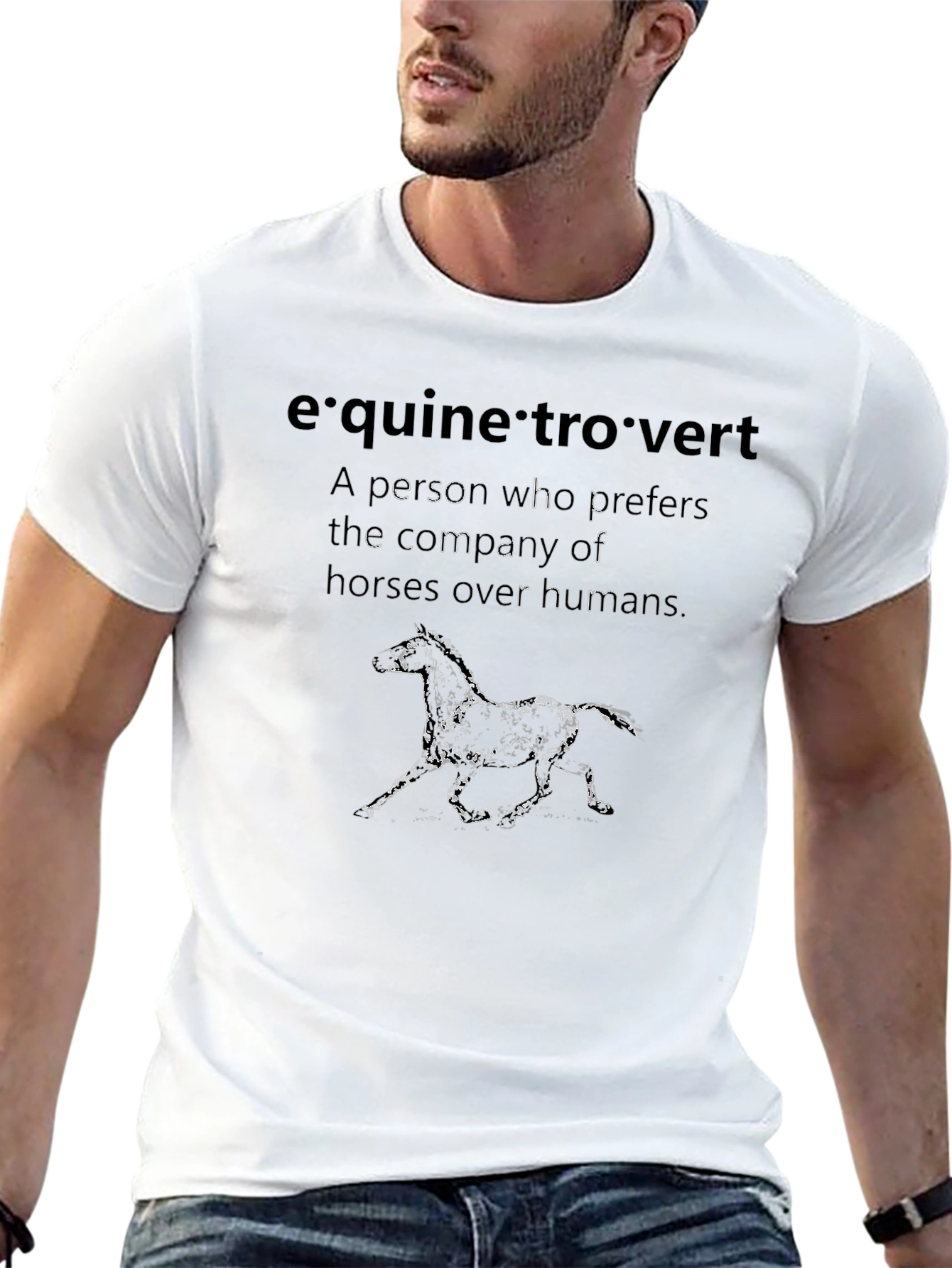 Equine Introvert Graphic Tee - Horse Lover Shirt