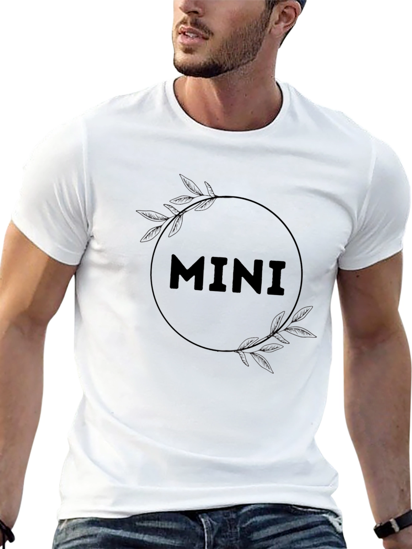 Black Mini Graphic Print Crew Neck T-Shirt