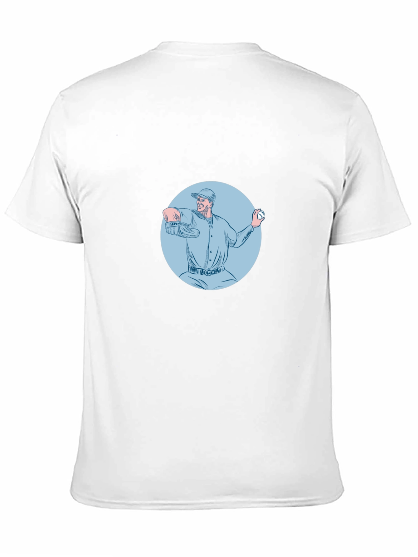 Baseball Pitcher Graphic T-Shirt - Black Cotton Tee
