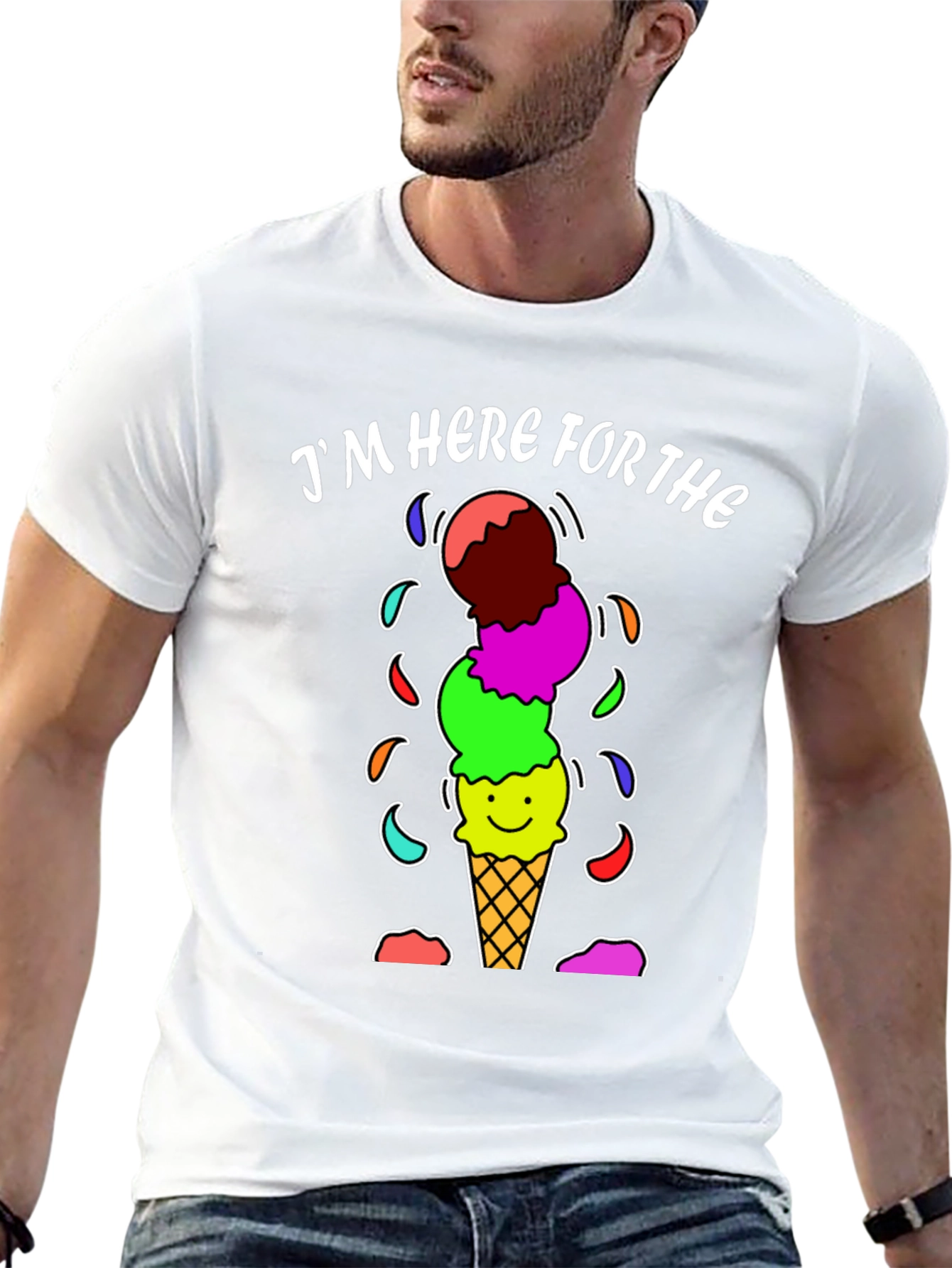 Im Here For The Ice Cream Graphic Tee