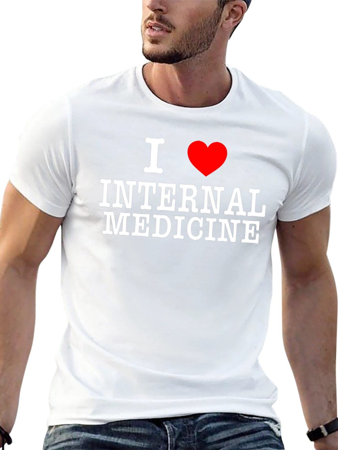 I Love Internal Medicine T-Shirt - Black