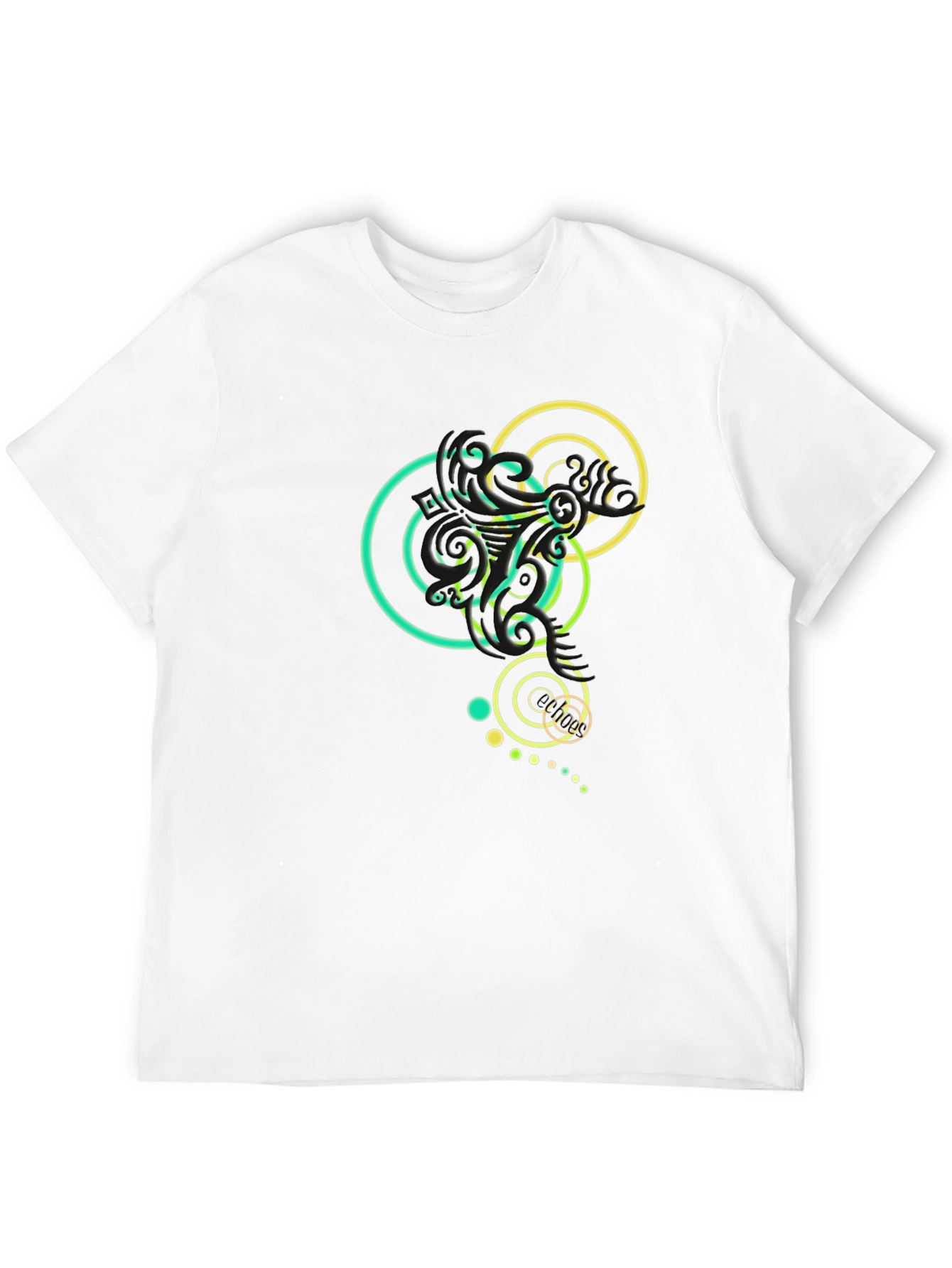Modern Graphic Tee - Black Casual T-Shirt