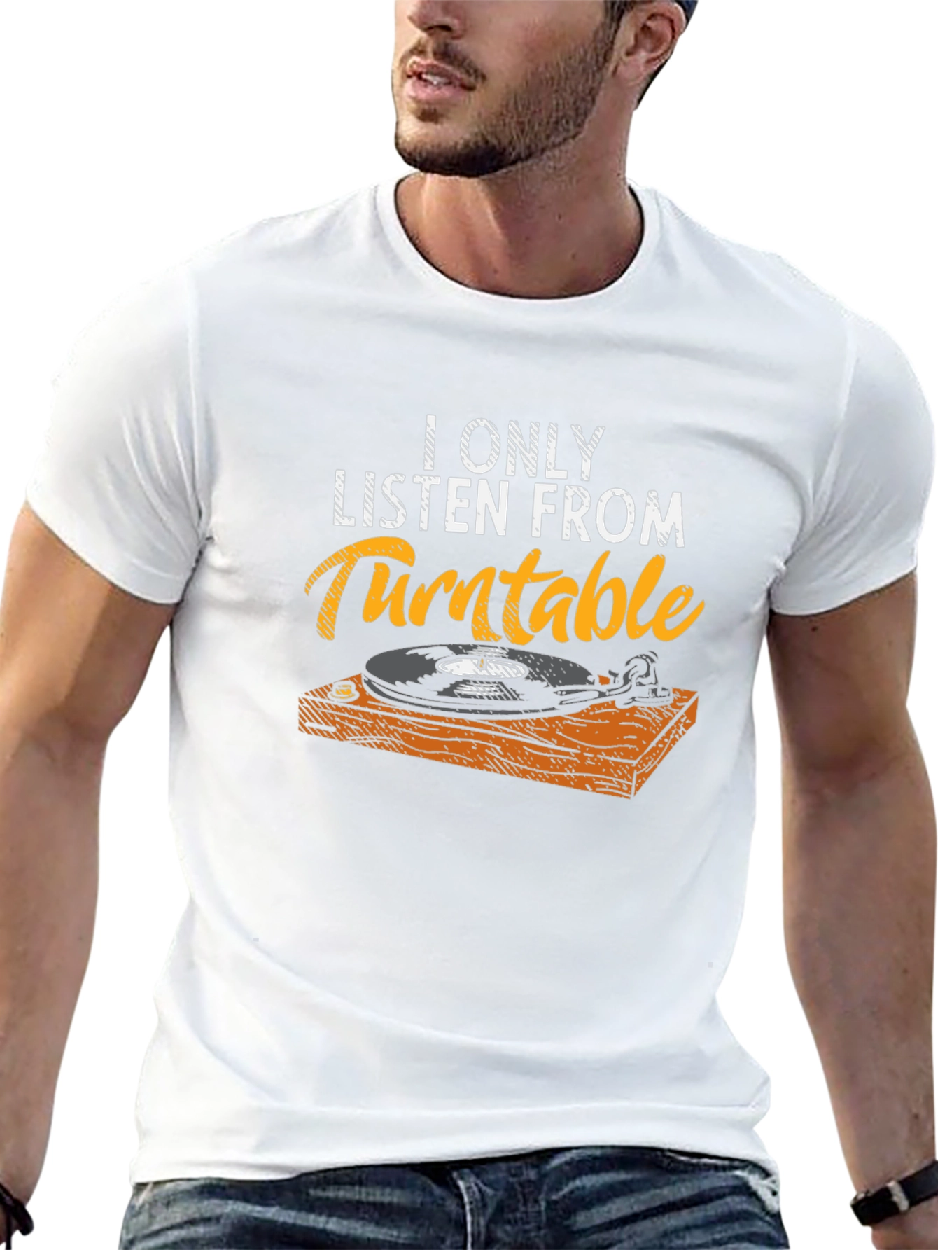 Turntable Music Lover Graphic Tee - Retro Style