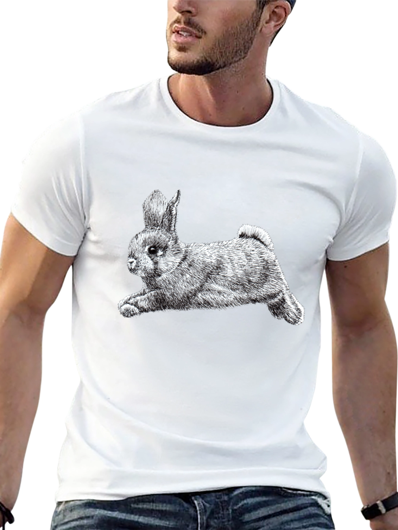Bunny Graphic Tee - Classic Black Cotton