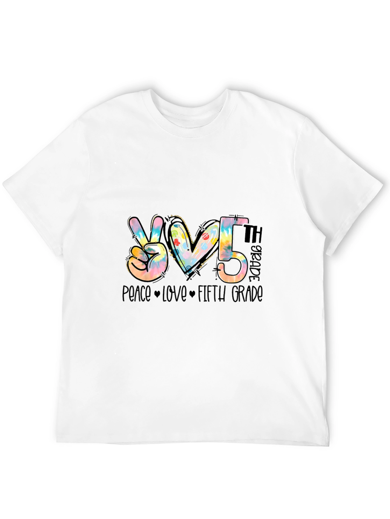 Peace Love Fifth Grade T-Shirt