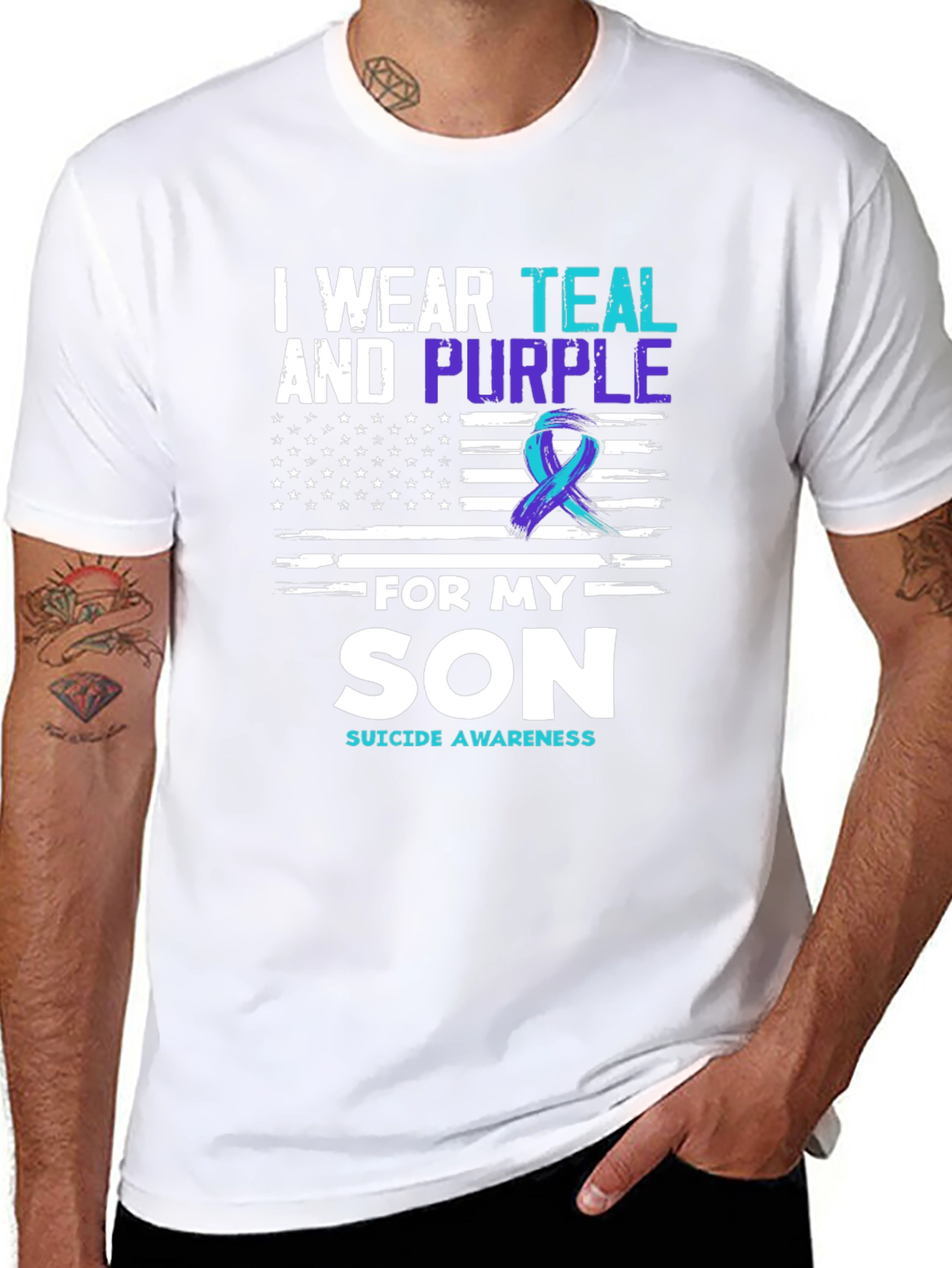 Teal and Purple Suicide Awareness T-Shirt