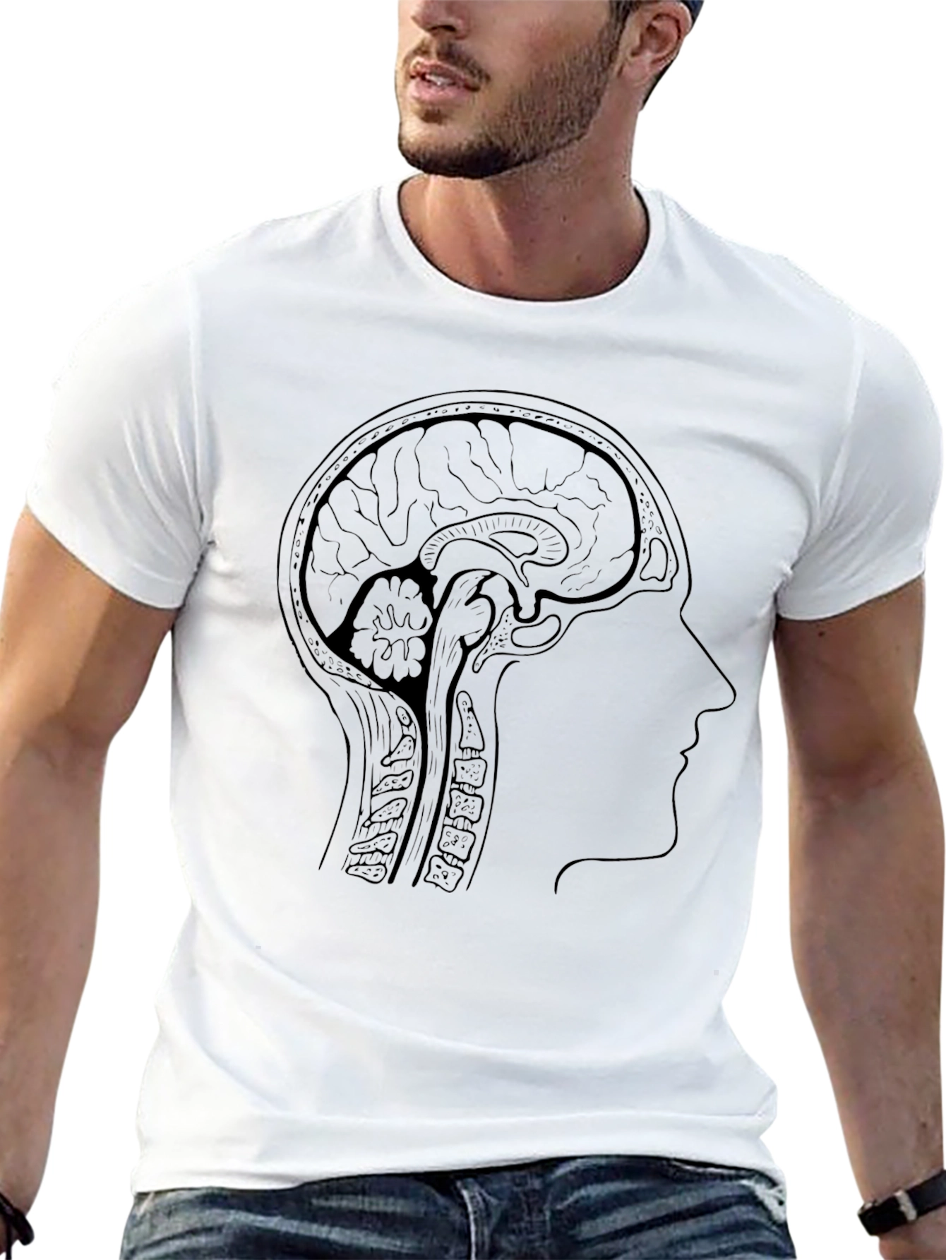 Brain Anatomy T-Shirt - Artistic Medical Tee