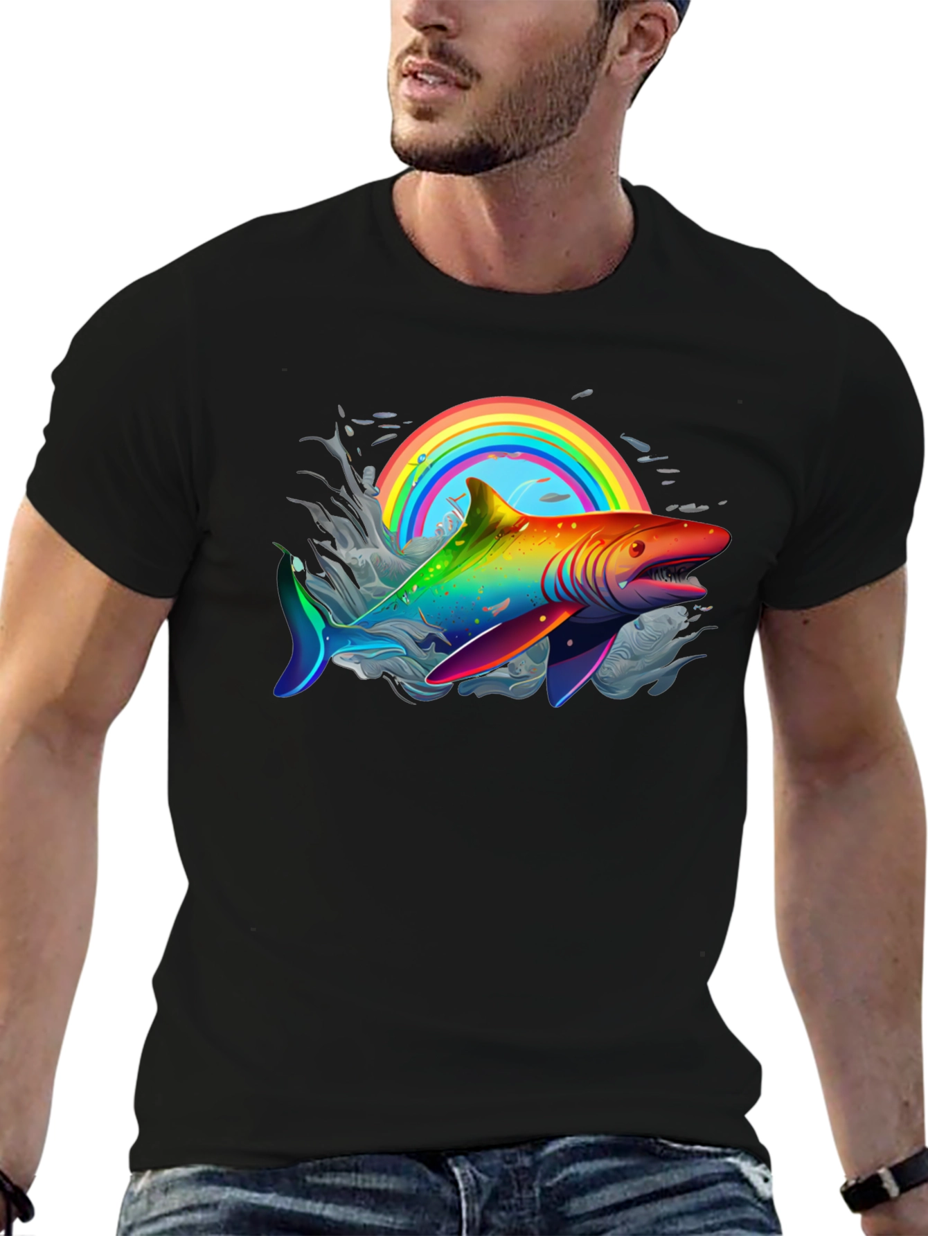 Rainbow Shark Graphic Tee