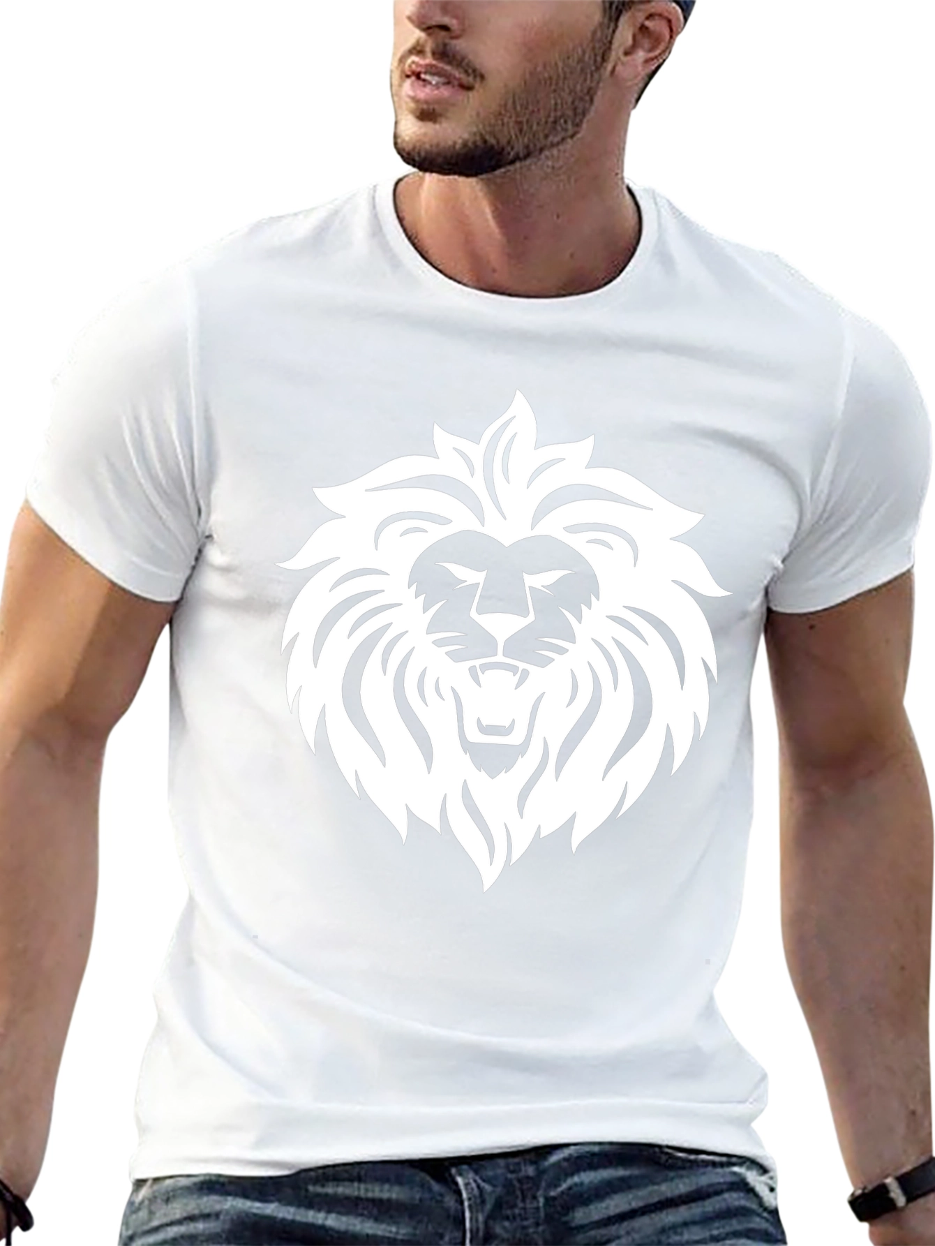 Bold Lion Graphic Black T-Shirt