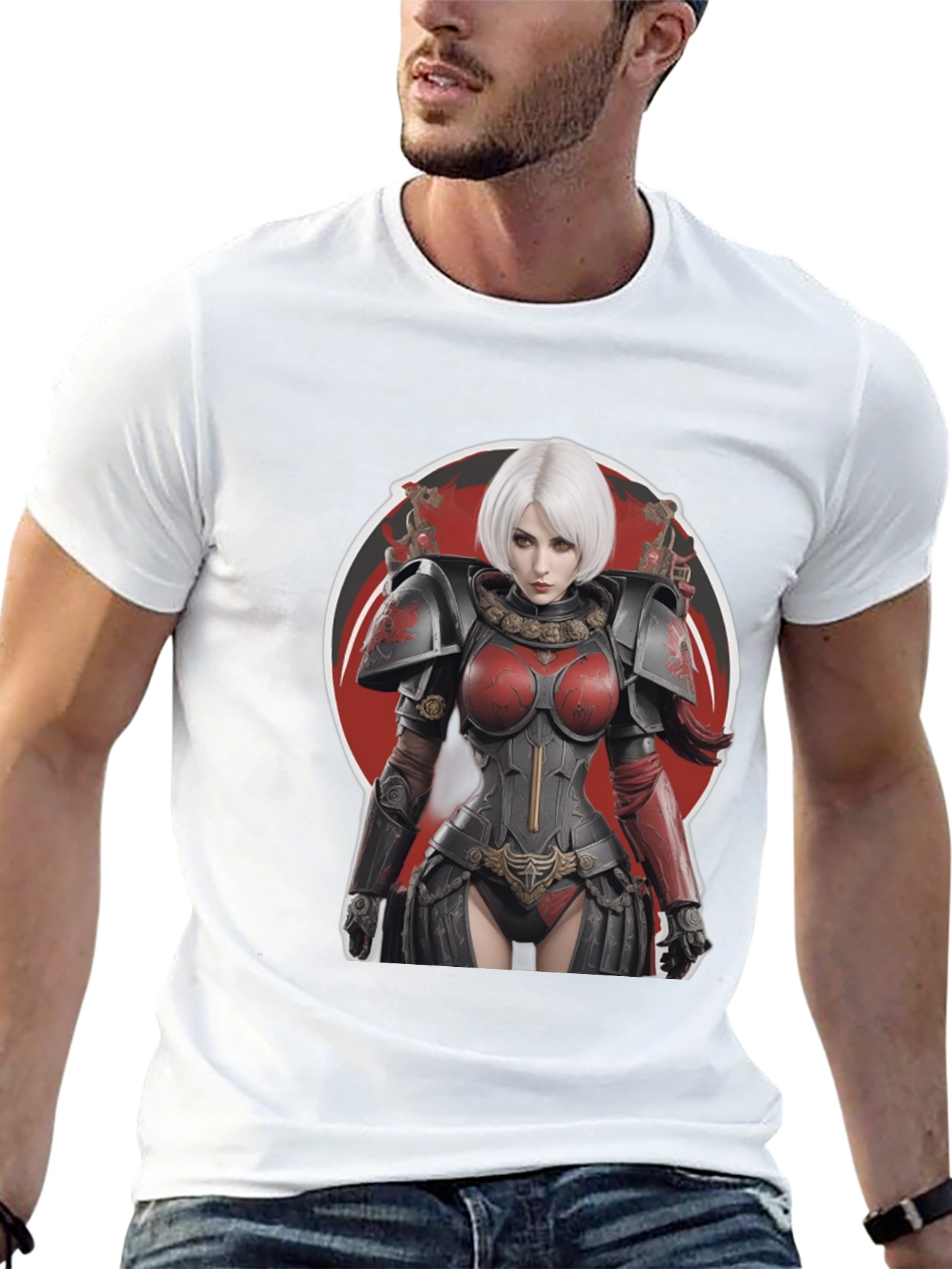 Warrior Woman Graphic Tee - Bold Black T-Shirt