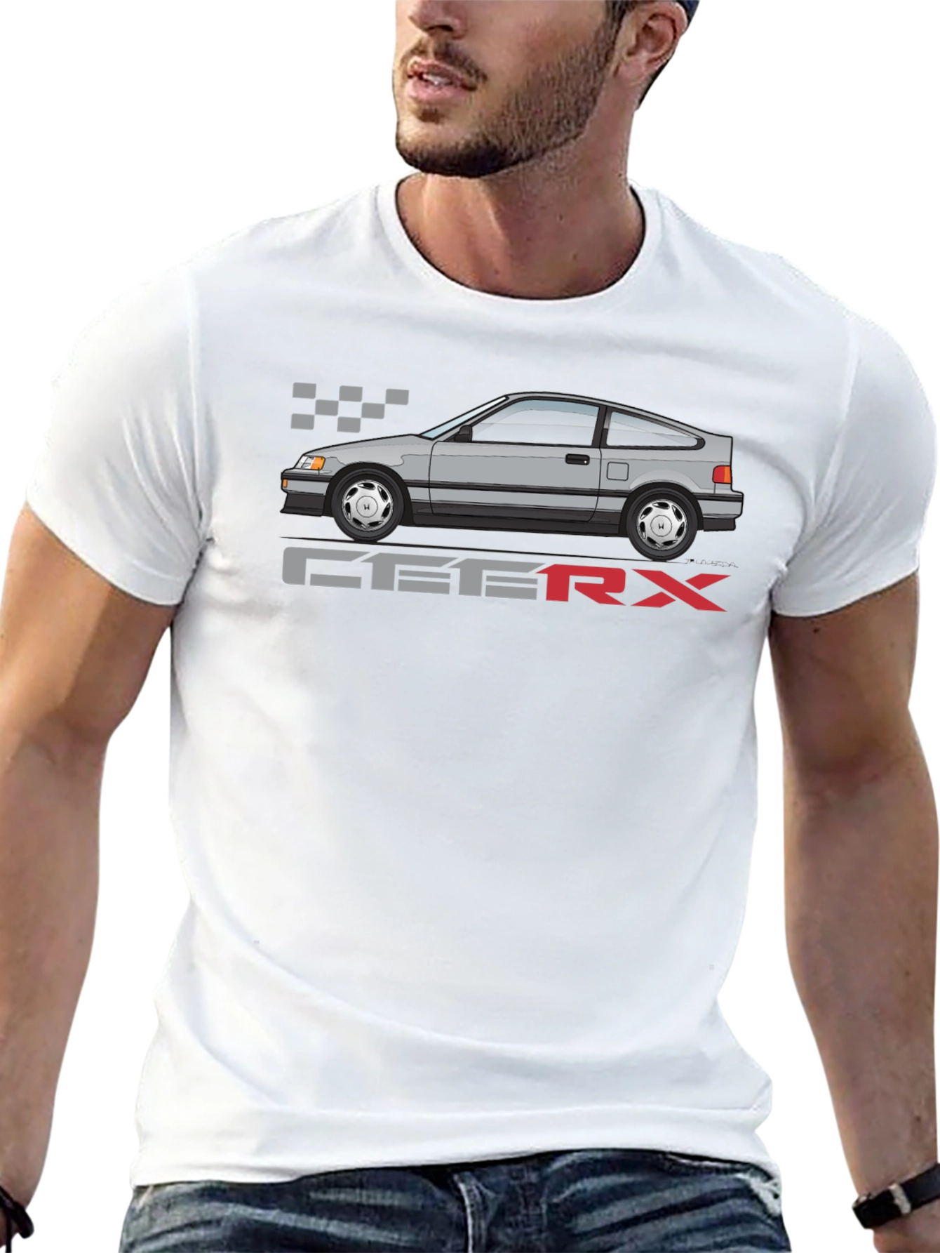 Honda CRX Classic Car Graphic T-Shirt
