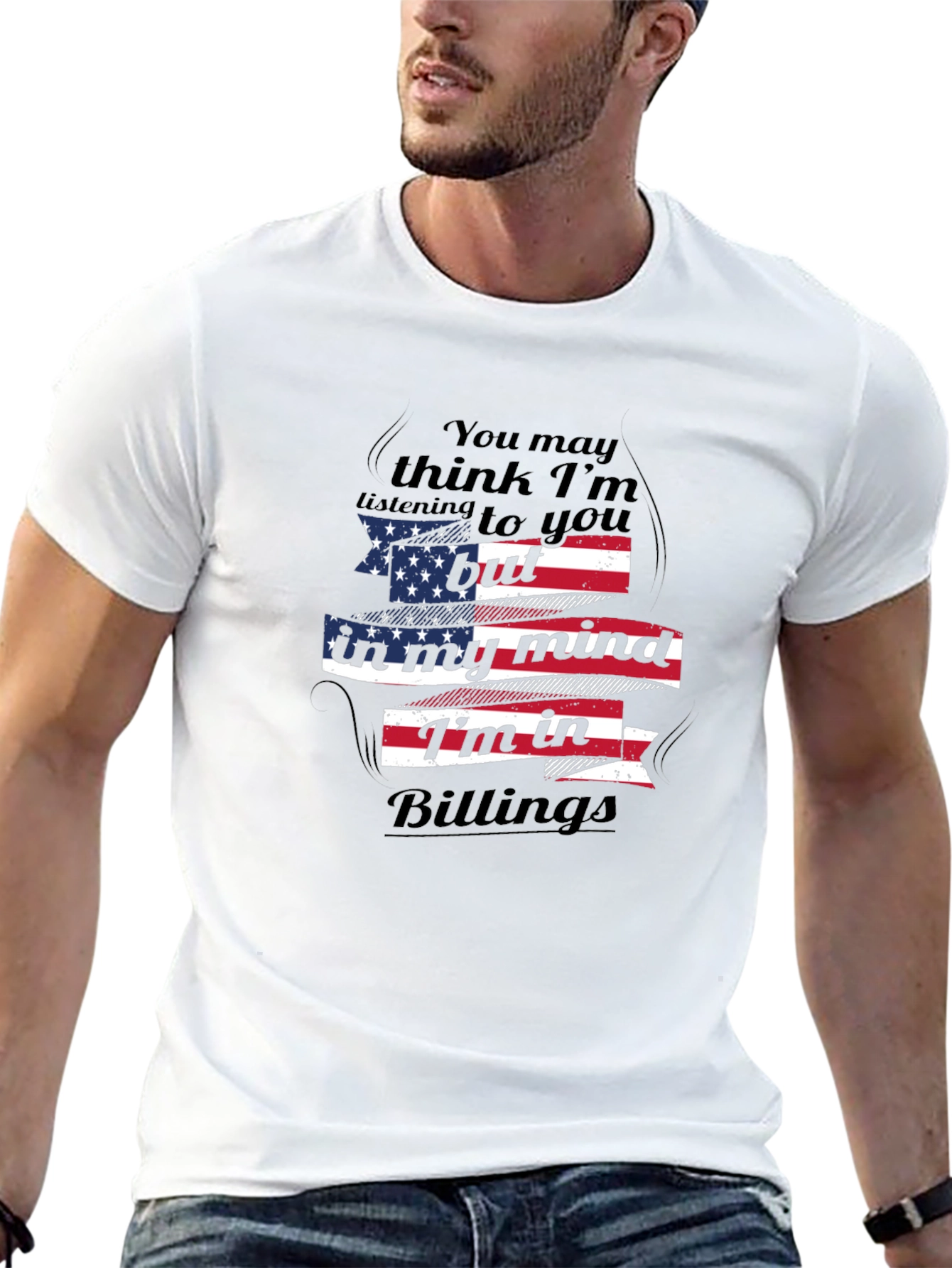 Billings Mind USA Flag Graphic Tee