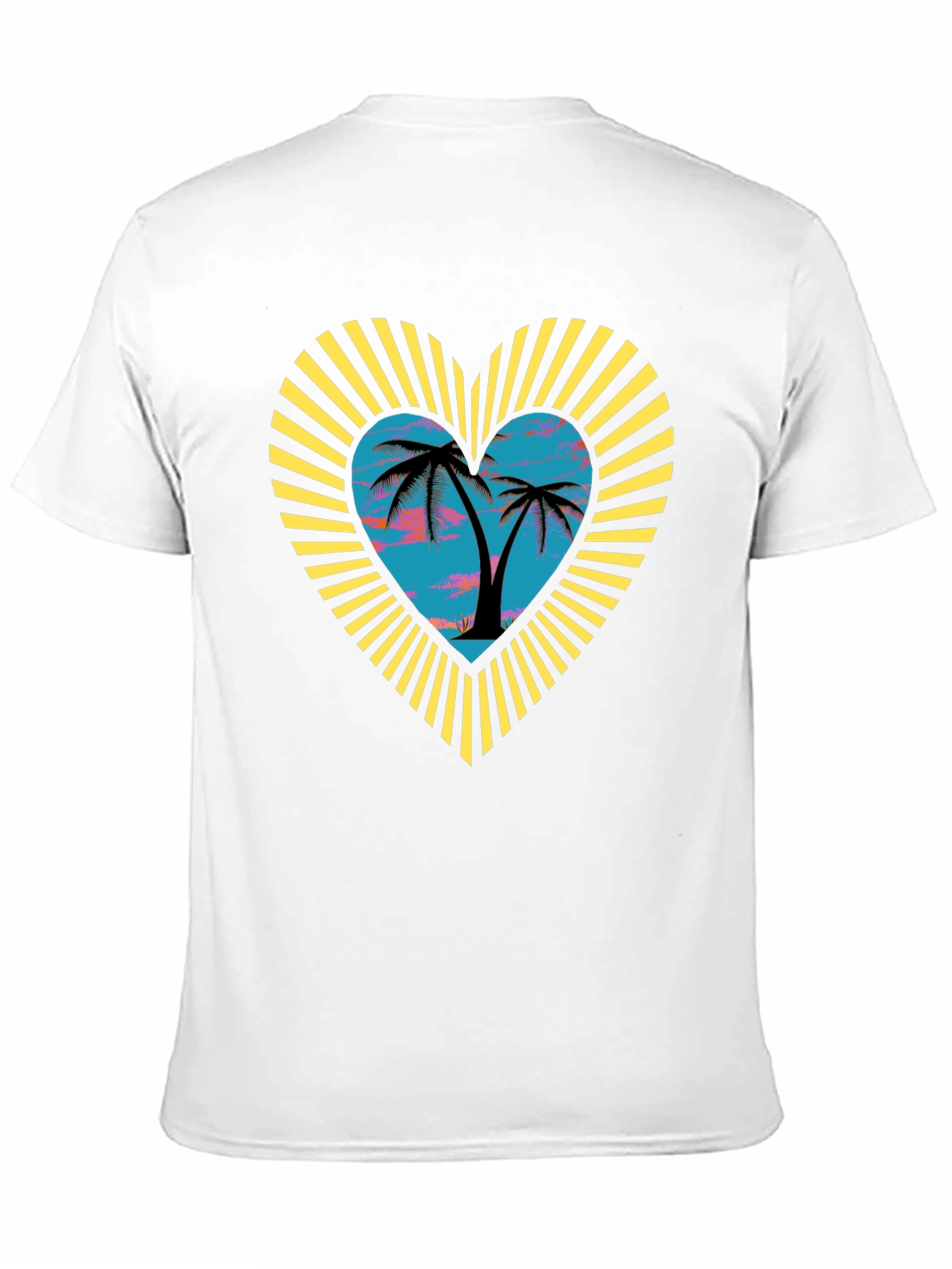 Tropical Heart Tee - Black T-Shirt