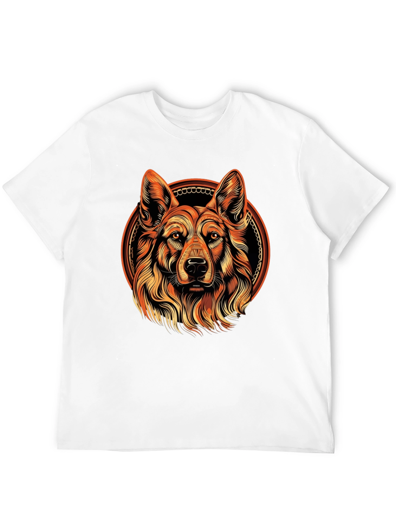Dog Portrait Graphic Tee - Black