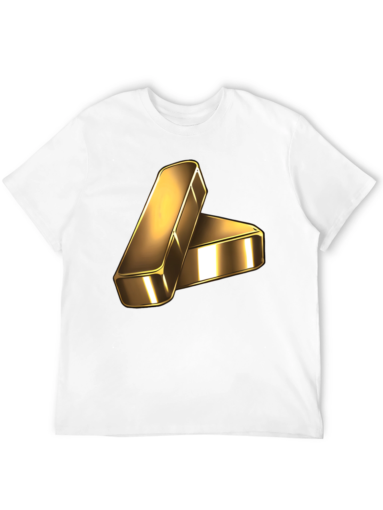 Gold Bar Graphic Tee - Metallic Shine Black T-Shirt