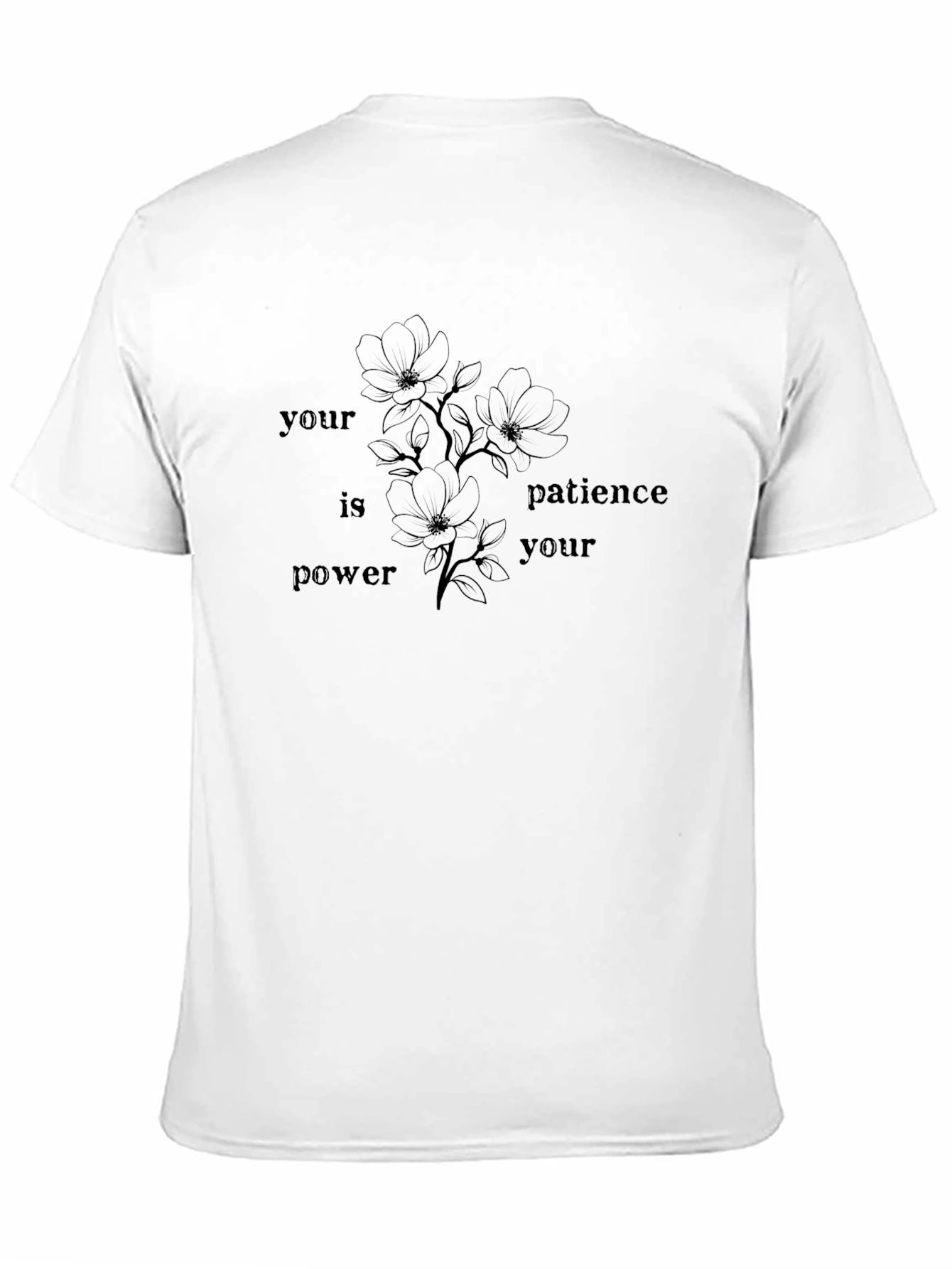 Patience is Your Power Graphic Tee - Black