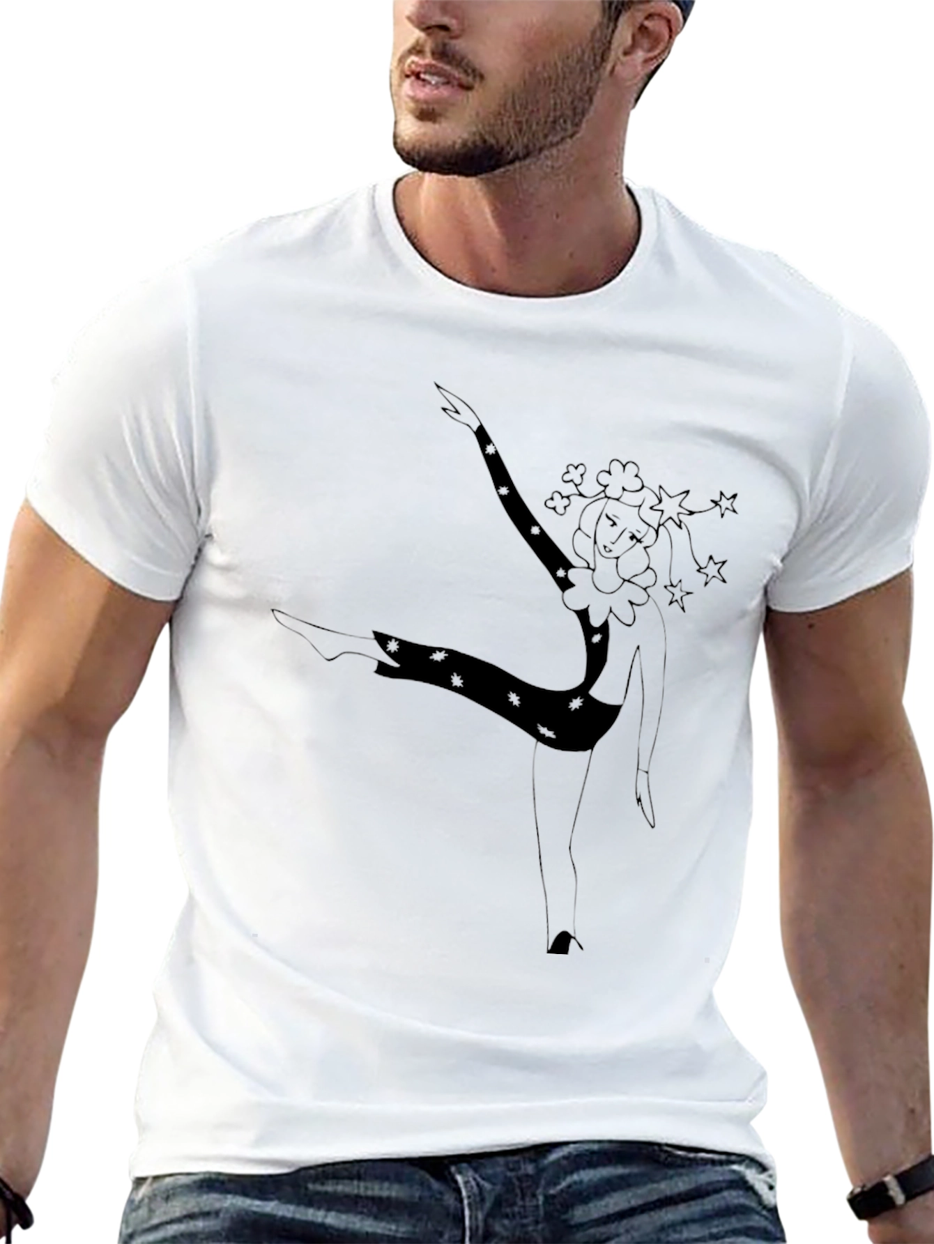 Unique Clown Graphic Tee - Casual Black T-Shirt