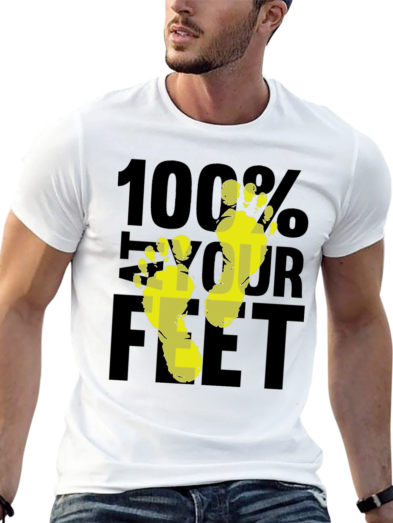 100% Your Feet Graphic T-Shirt - Black