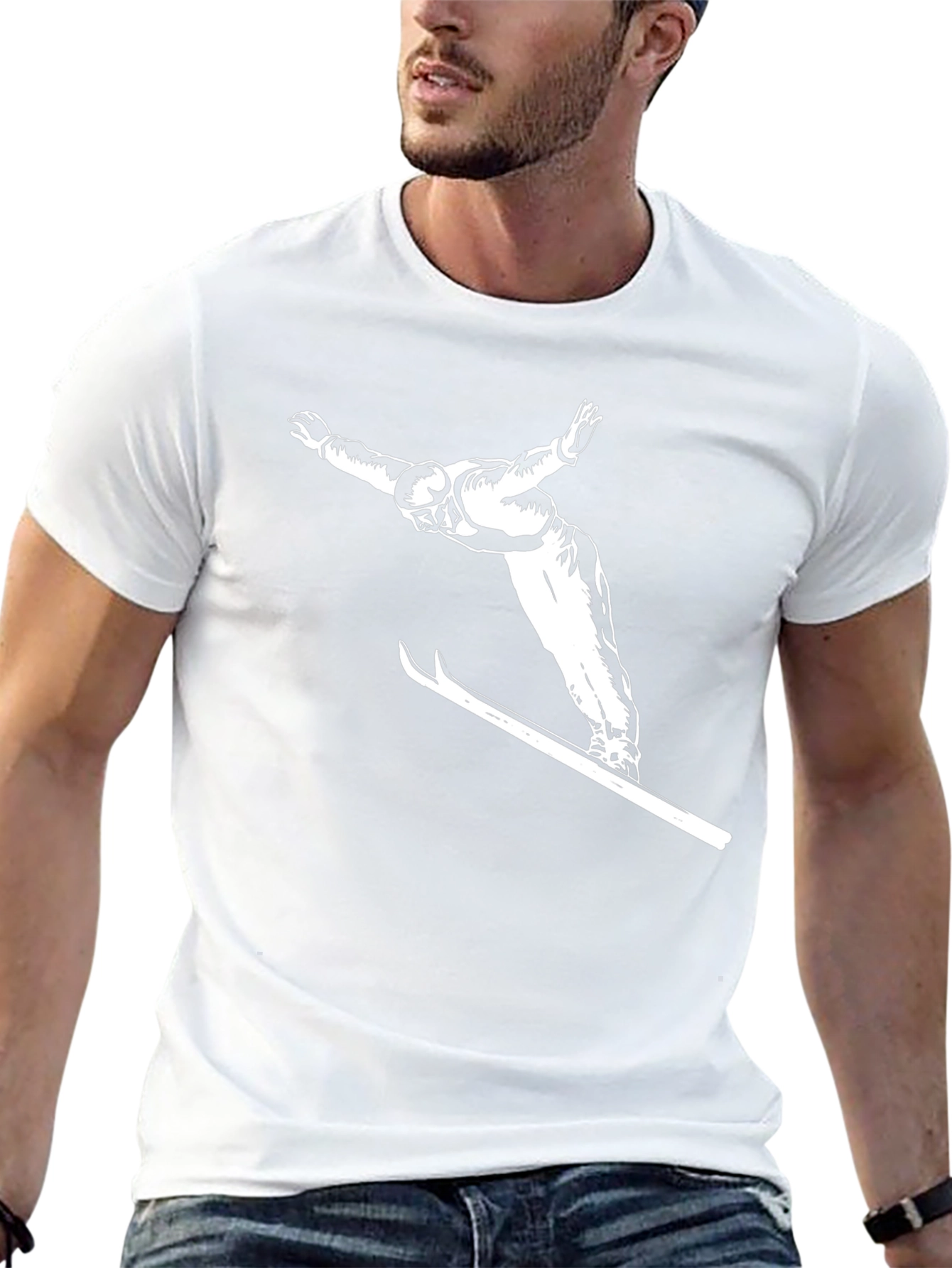 Black Ski Jumper Graphic Tee