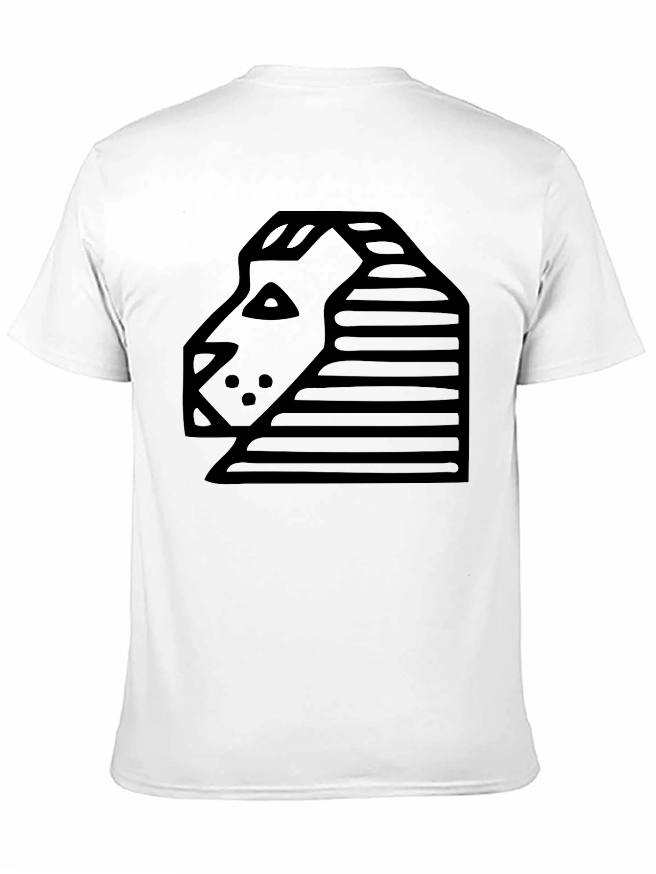 Geometric Sphinx Graphic Black T-Shirt