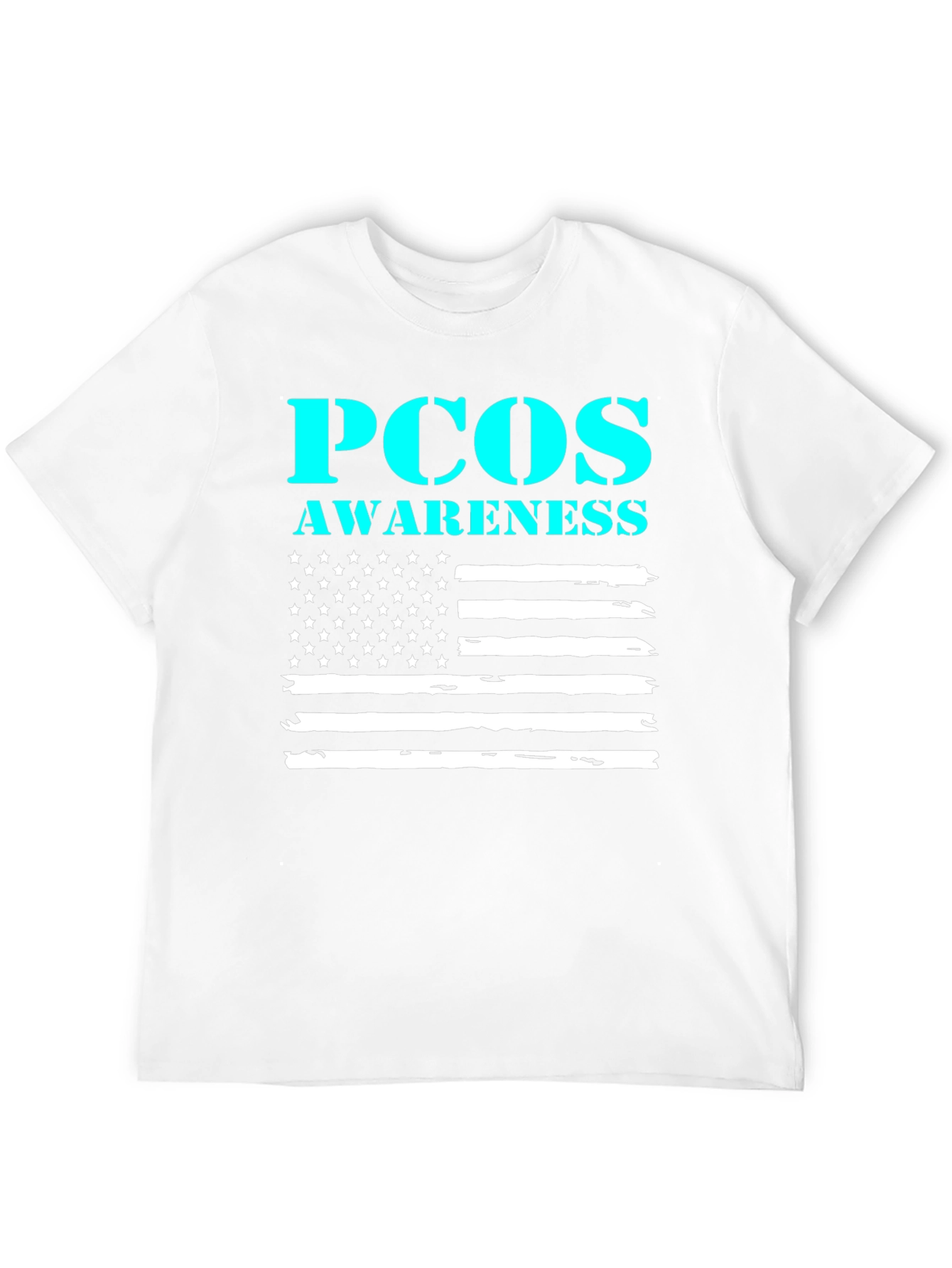 PCOS Awareness US Flag T-Shirt