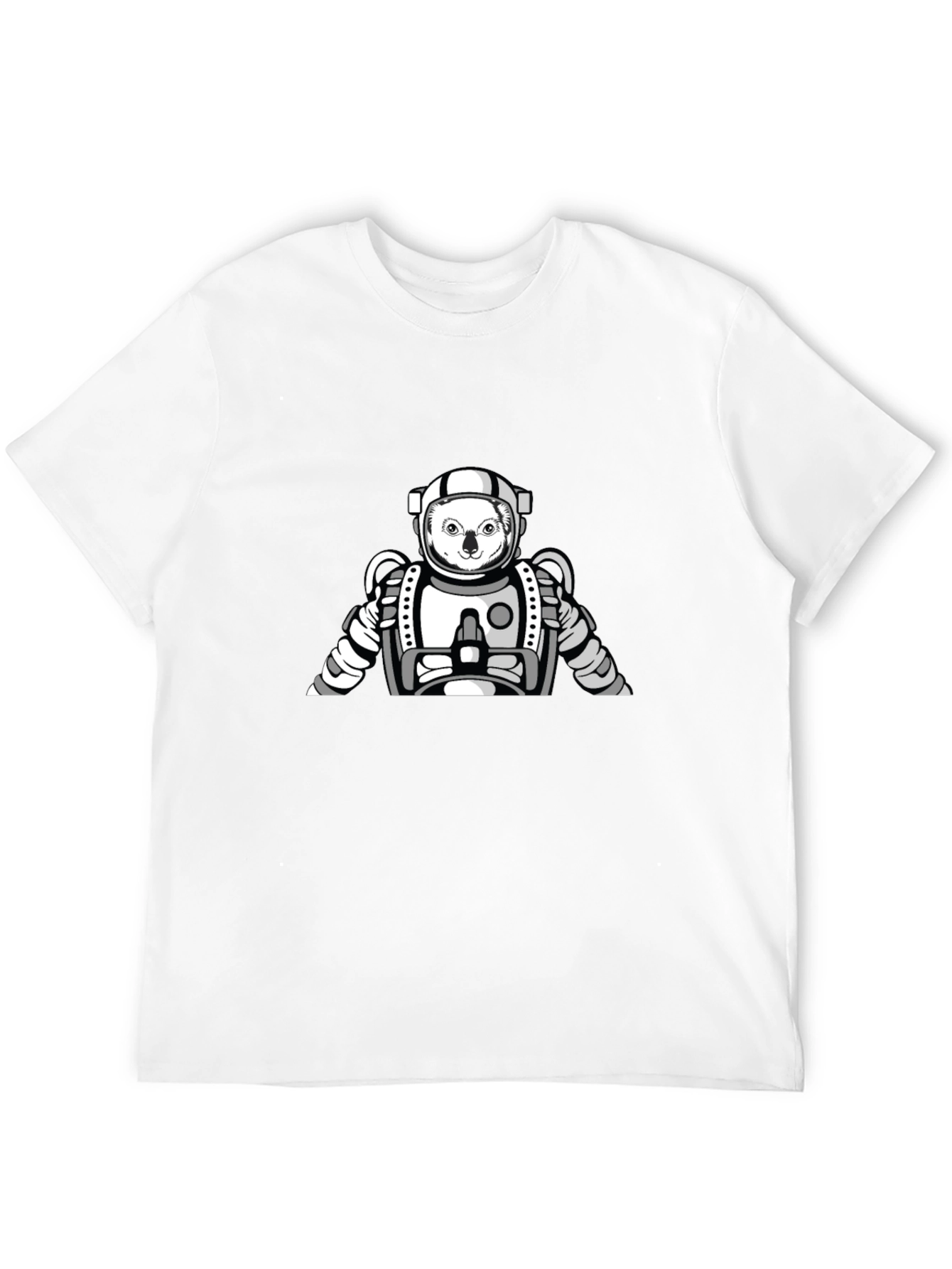 Koala Astronaut Graphic T-Shirt - Black Cotton Tee