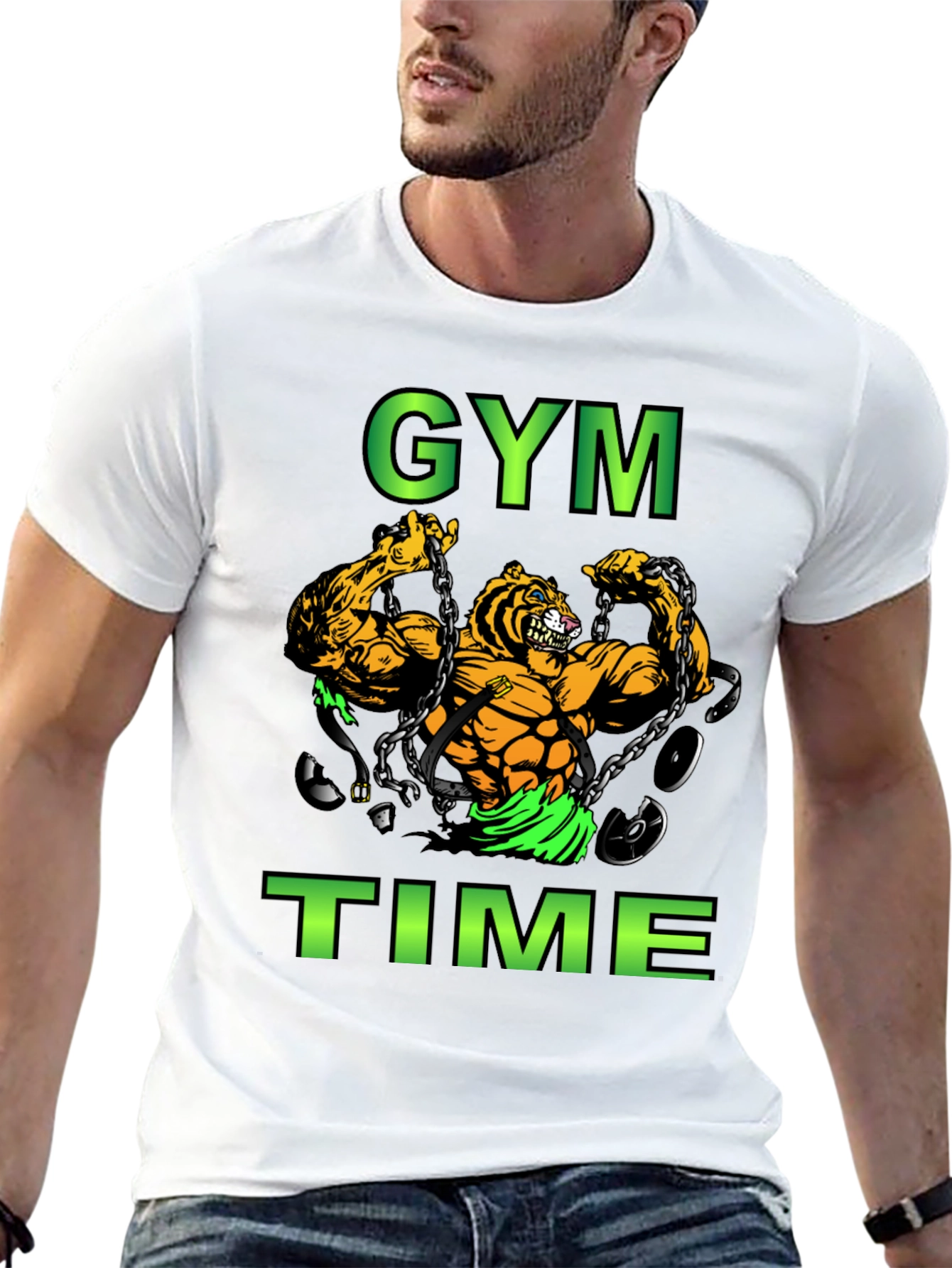 Gym Time Tiger Graphic T-Shirt