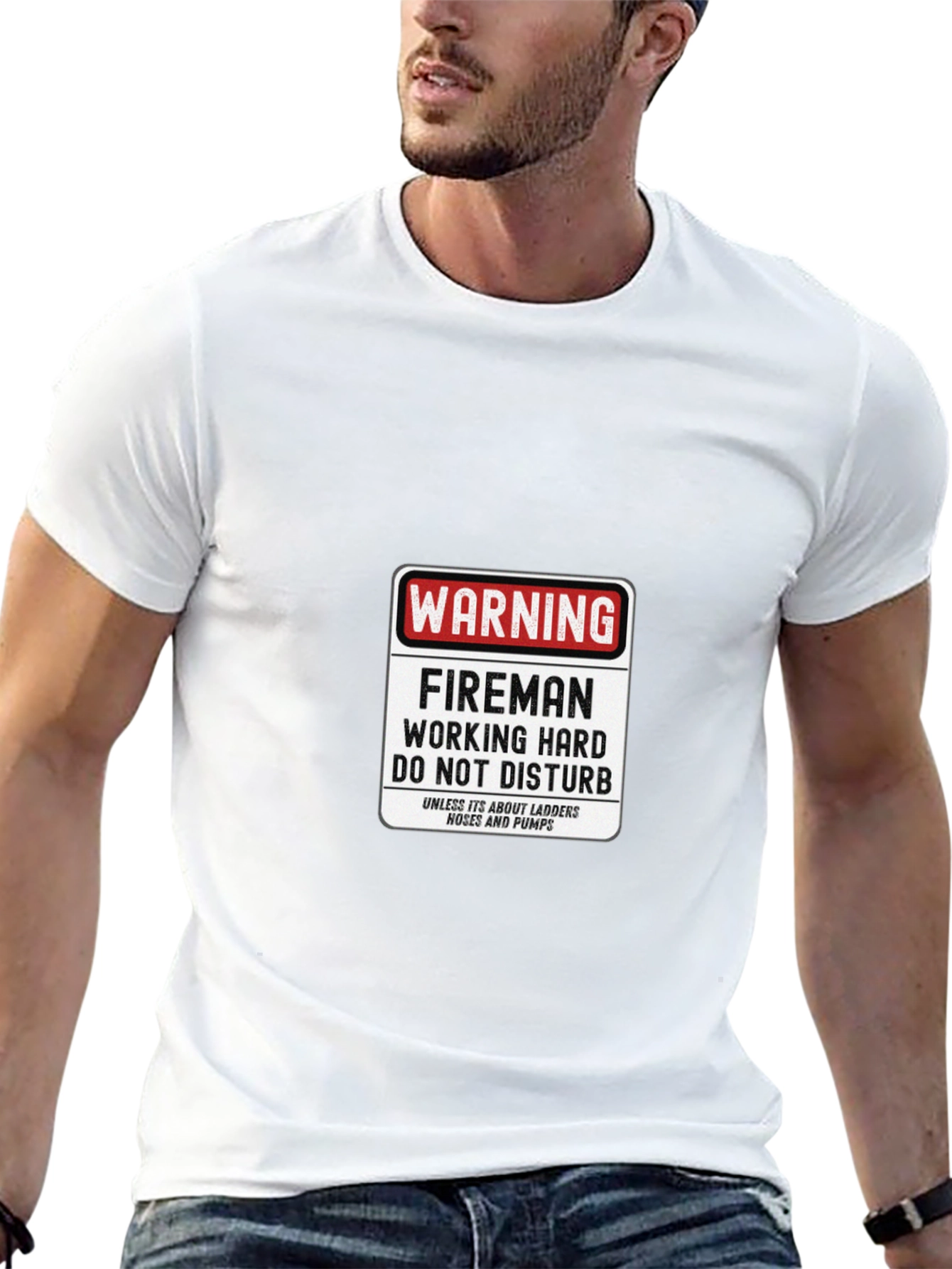 Fireman Working Hard T-Shirt
