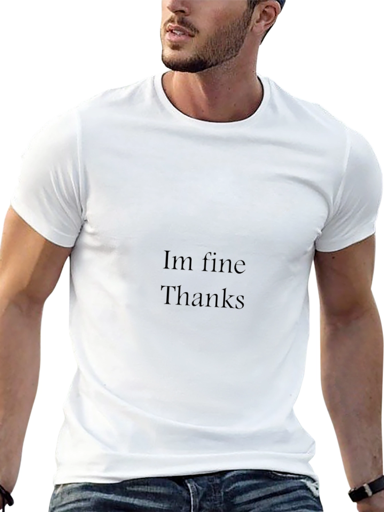 Im Fine Thanks Black Tee