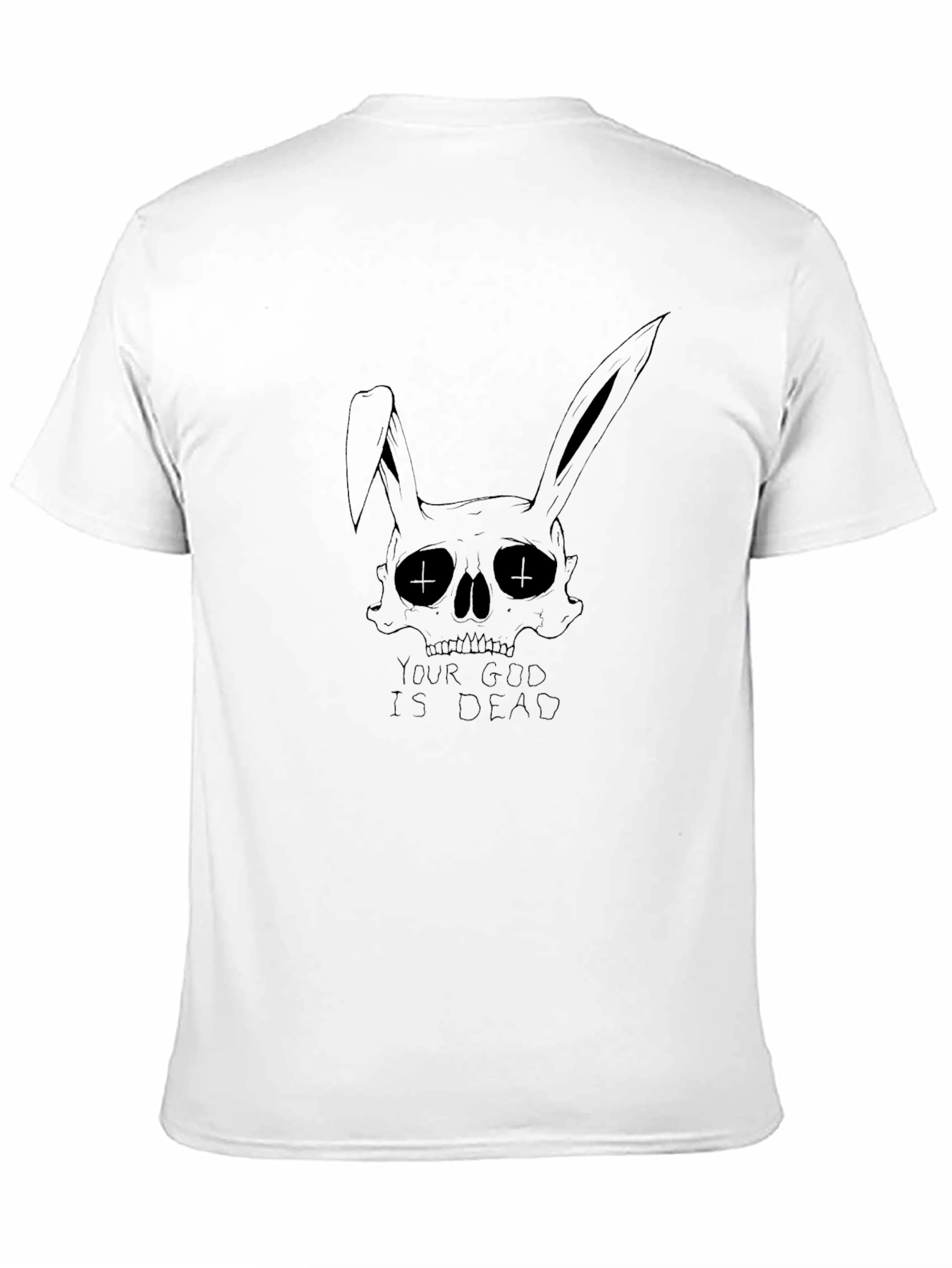 Gothic Bunny Skull T-Shirt - Your God Is Dead