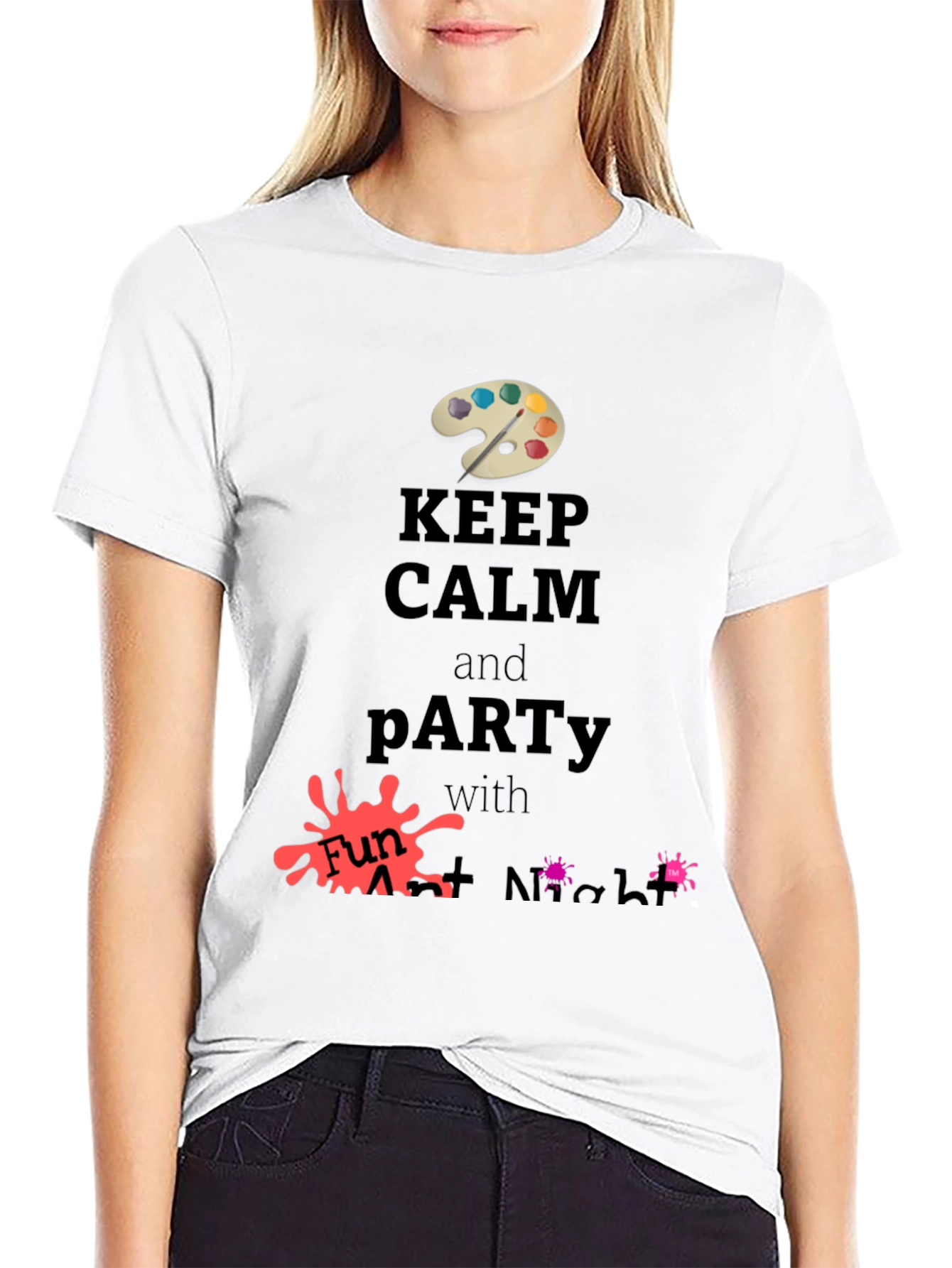 Keep Calm Art Party T-Shirt - Fun Night Out
