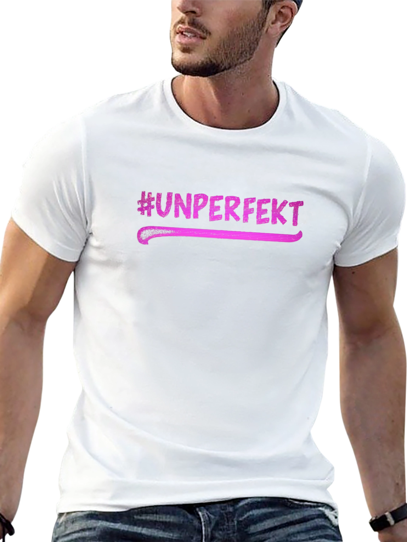 Unperfekt Graphic Tee - Black Casual T-Shirt