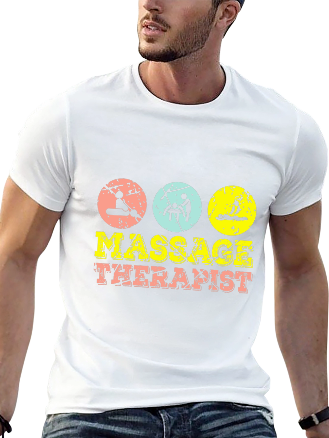 Massage Therapist T-Shirt - Retro Style Graphic Tee