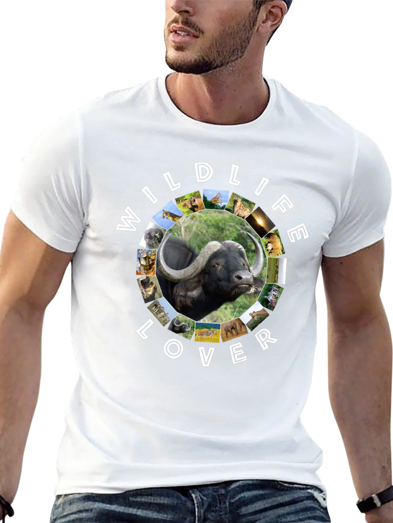 Wildlife Lover Graphic Tee - Black