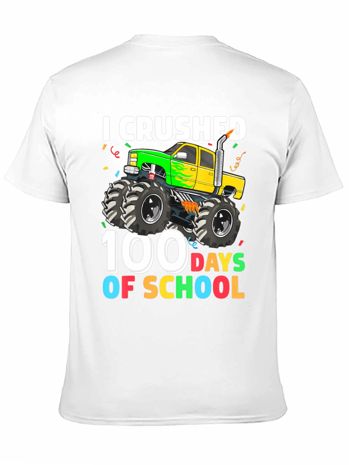 100 Days of School Monster Truck T-Shirt