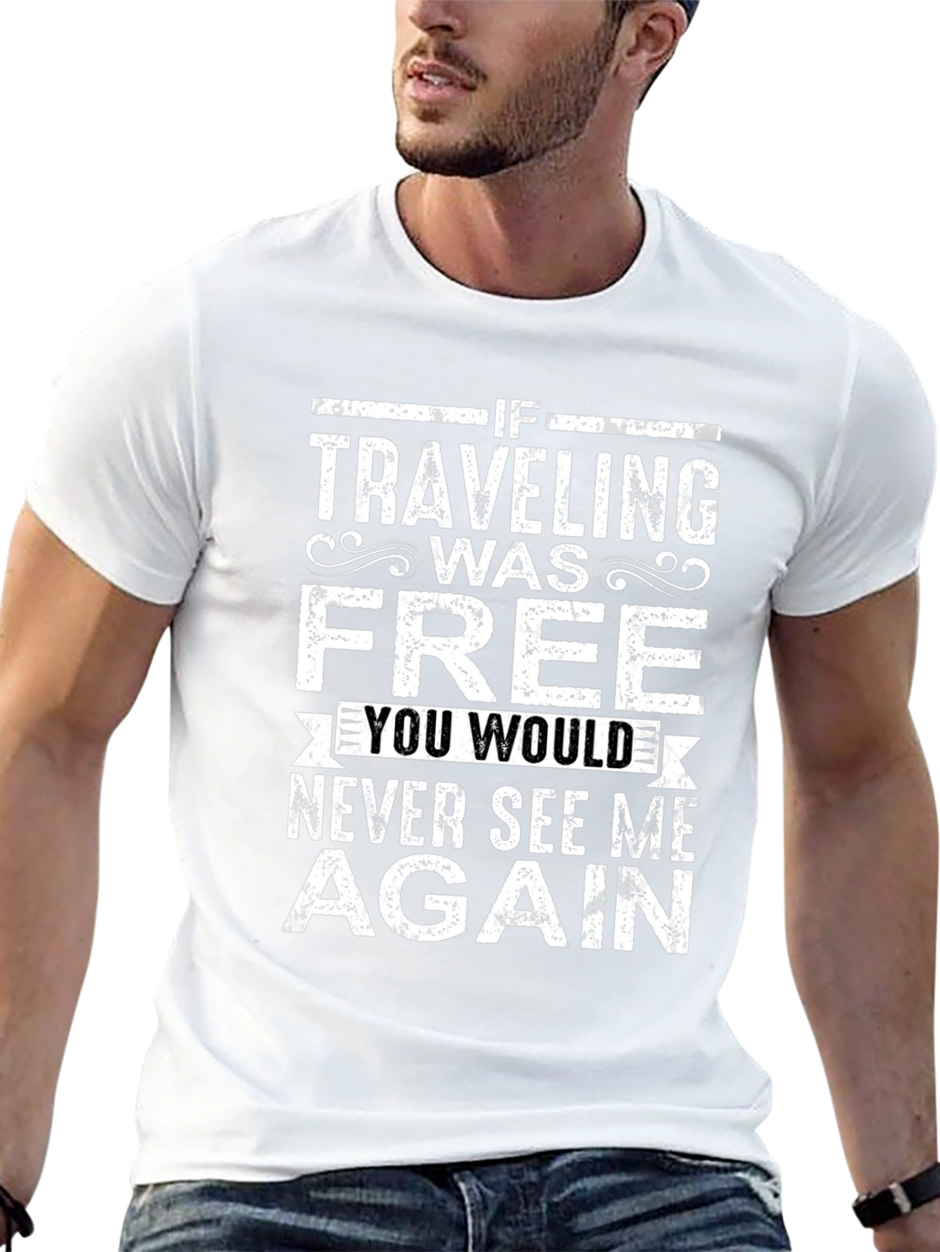 If Traveling Was Free Black Graphic Tee