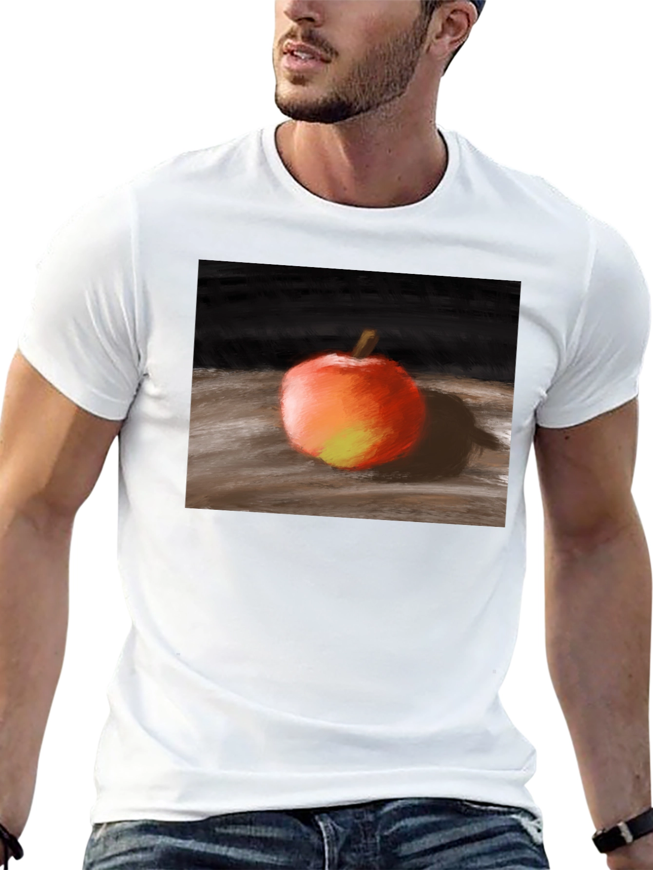 Apple Still Life Graphic Tee - Classic Style