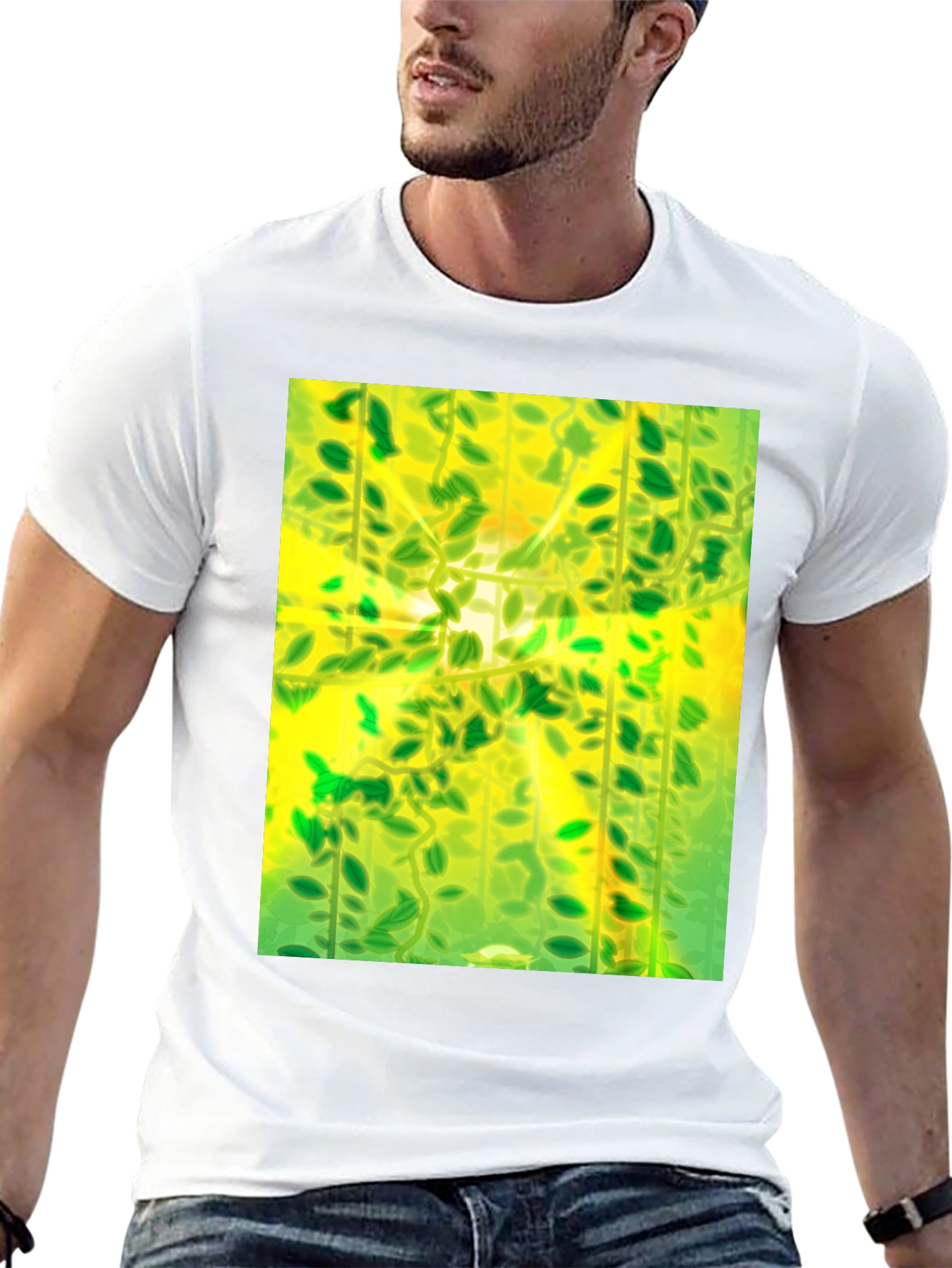 Green Leaves Nature Graphic Tee