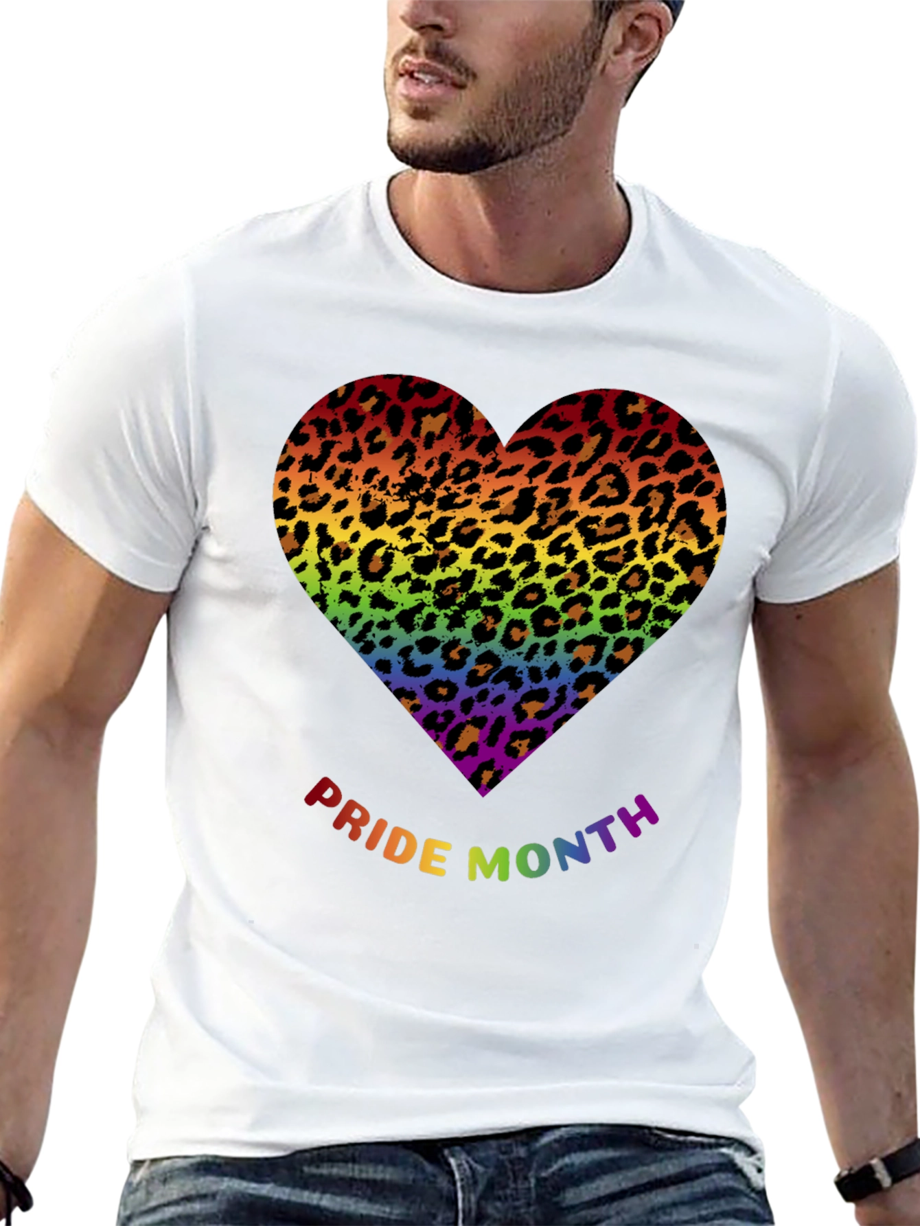Pride Month Leopard Heart T-Shirt