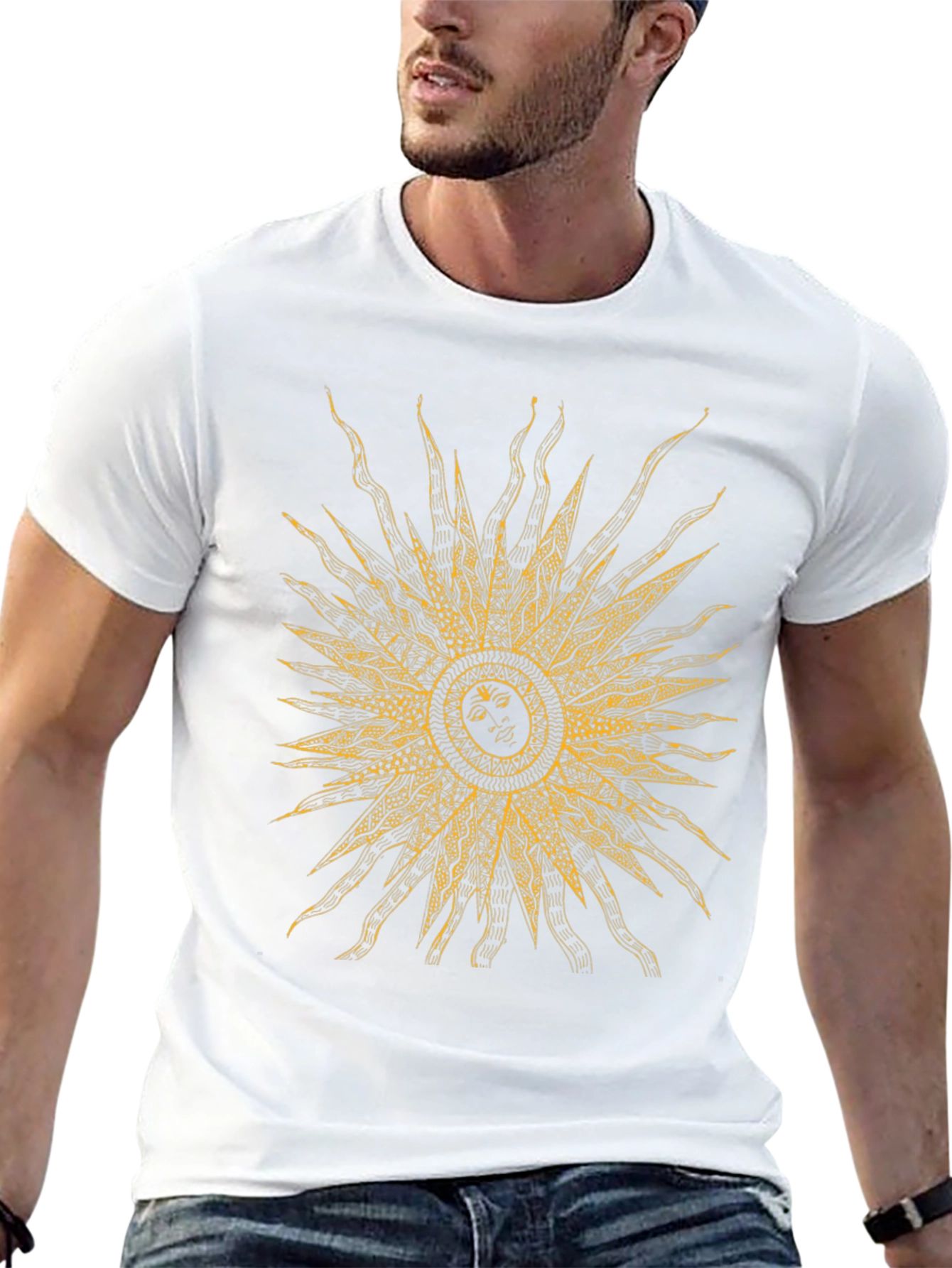 Celestial Sun Graphic Tee - Stylish Comfort
