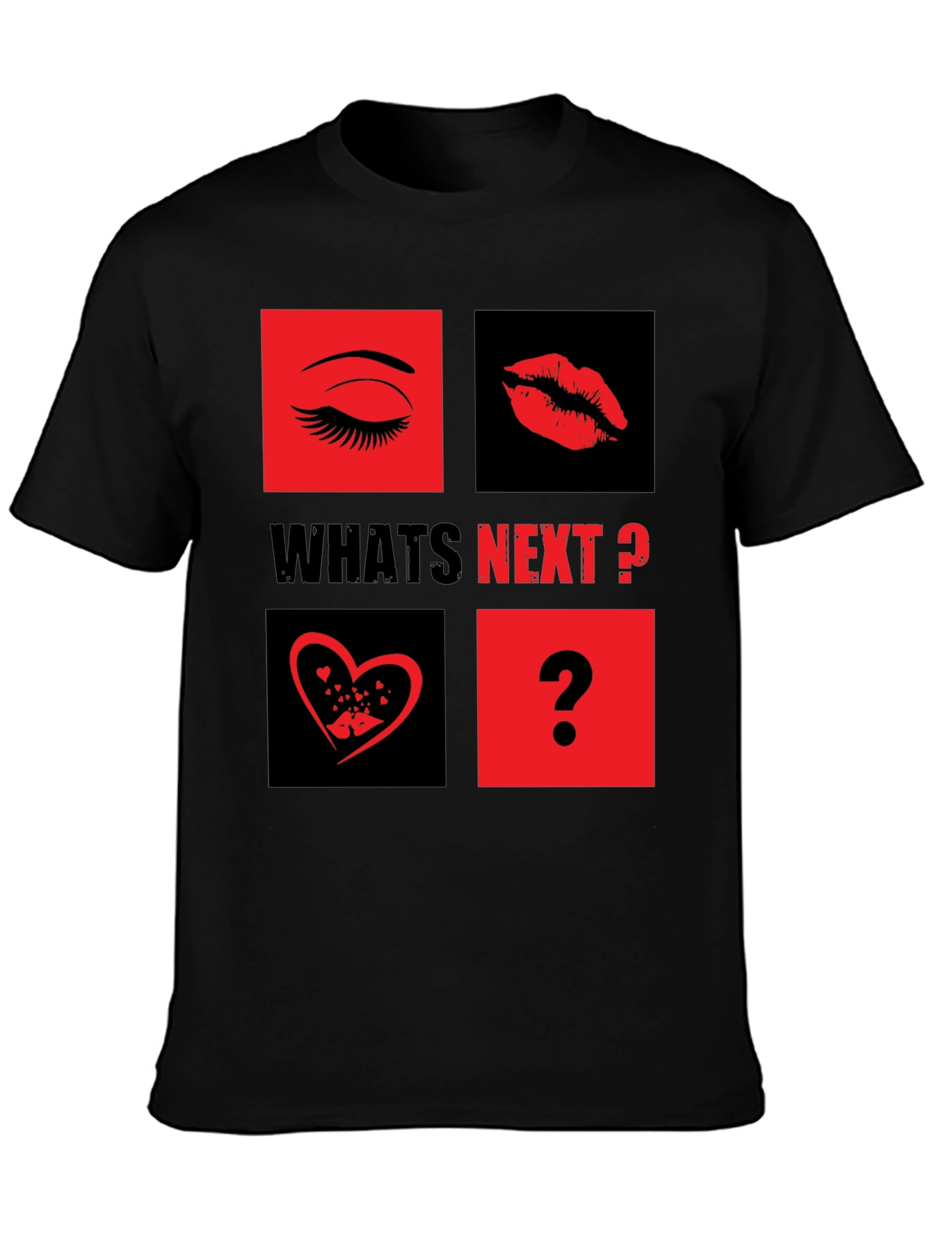 Whats Next? Eye Lips Love Graphic Tee
