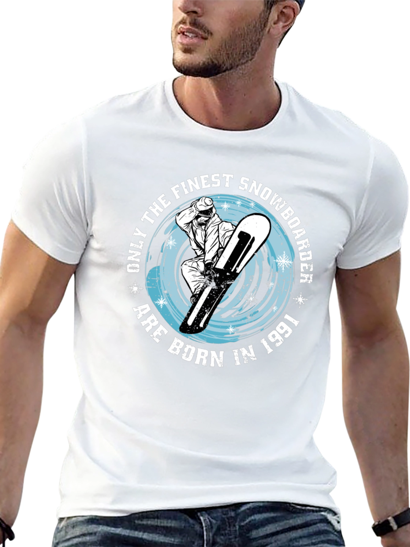 Finest Snowboarder Born in 1991 - Graphic T-Shirt