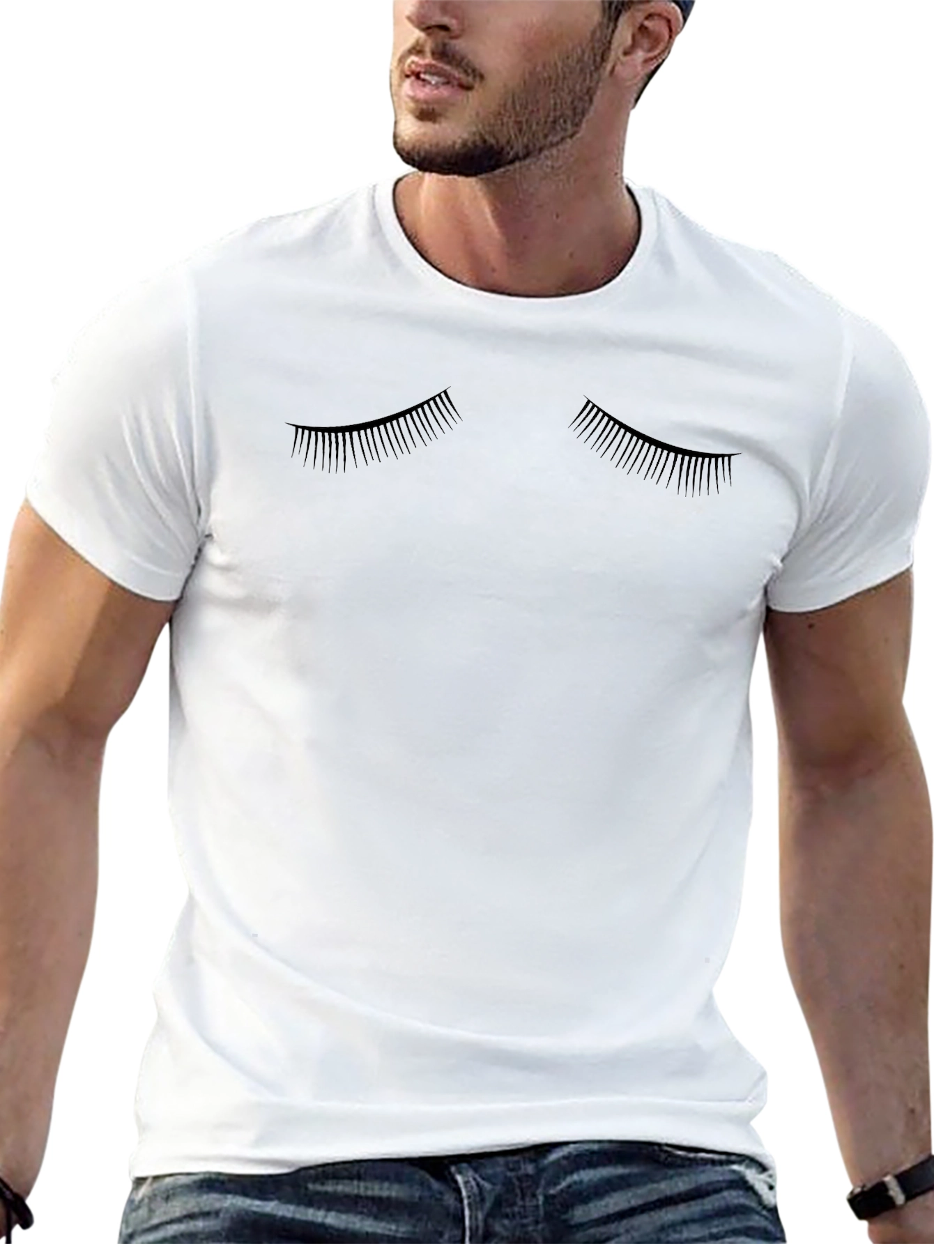 Eyelash Graphic Tee - Unisex Black T-Shirt