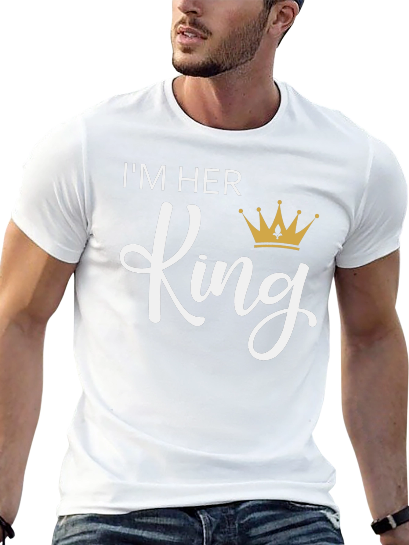 Im Her King T-Shirt - Black Crew Neck