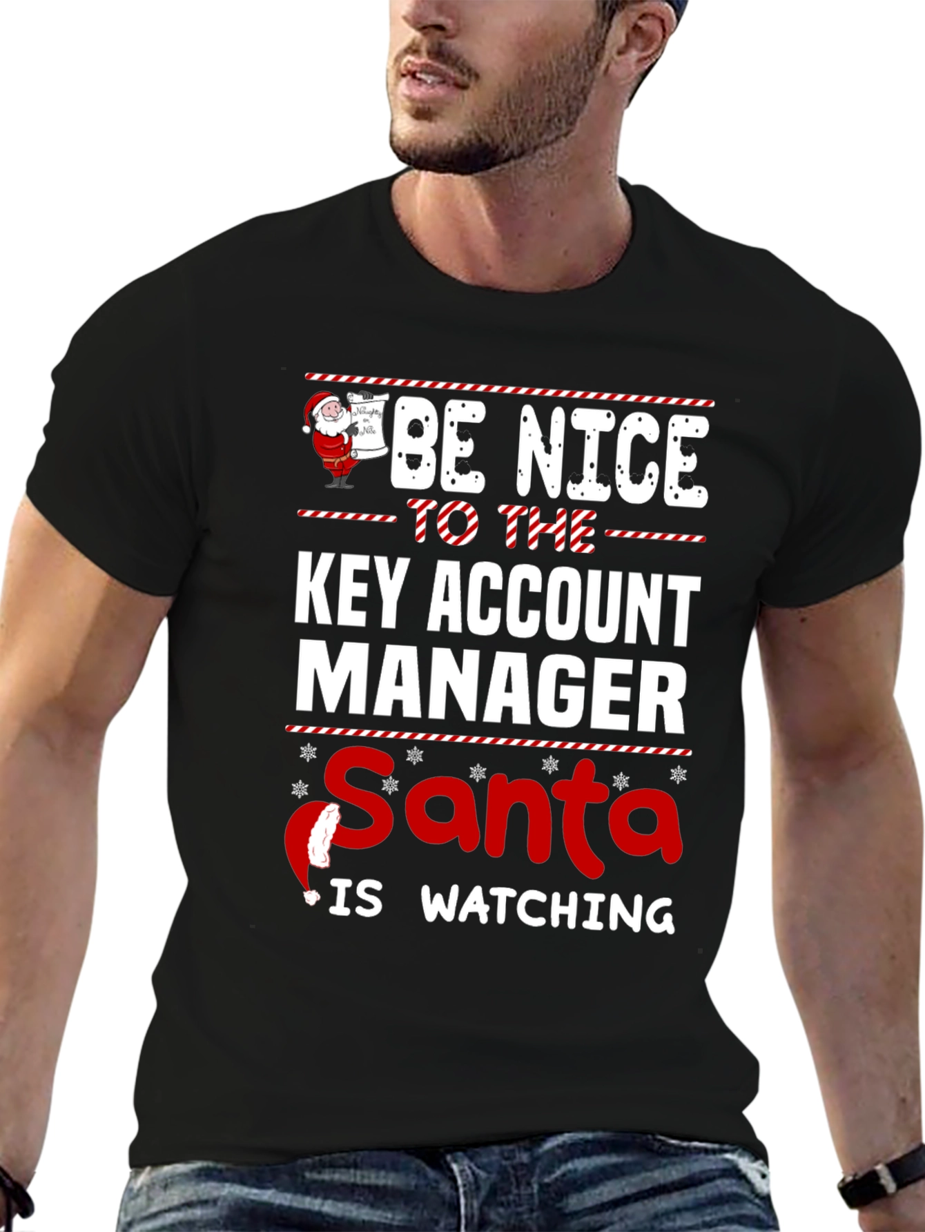 Key Account Manager Santa Watching Christmas T-Shirt