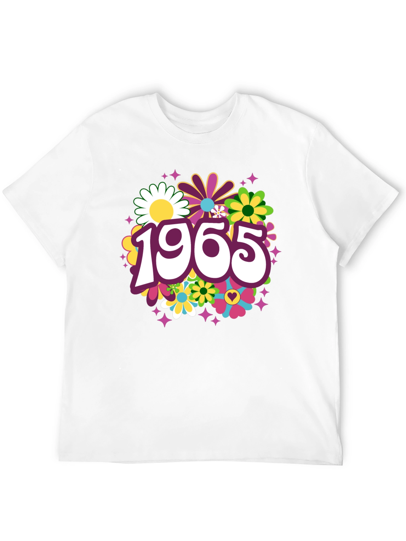 1965 Floral T-Shirt - Retro Flower Power Tee