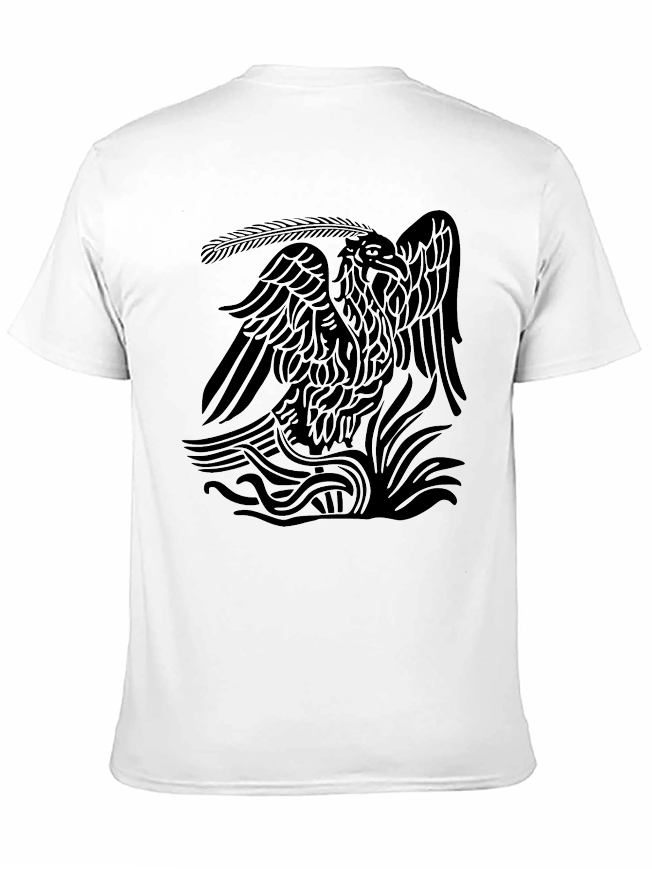 Black Graphic Tee - Eagle Design